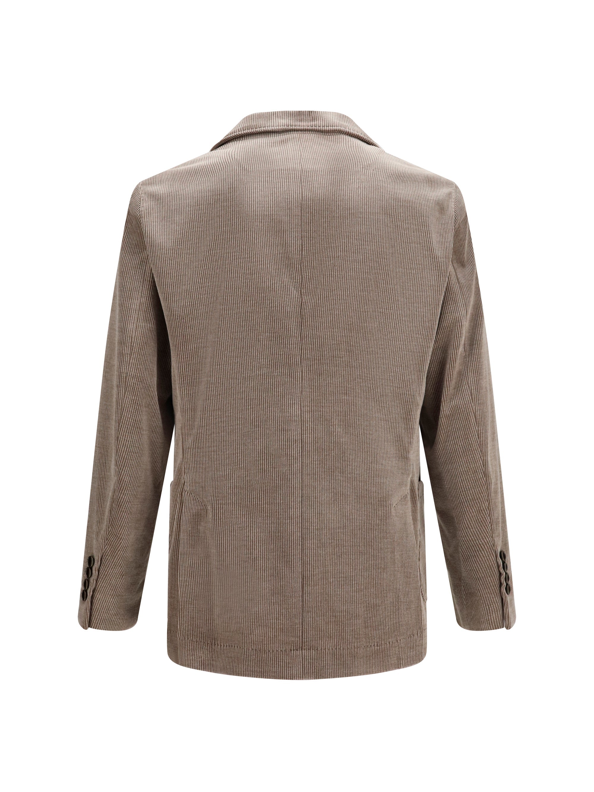 Brunello Cucinelli Men Double-Breasted Corduroy Jacket