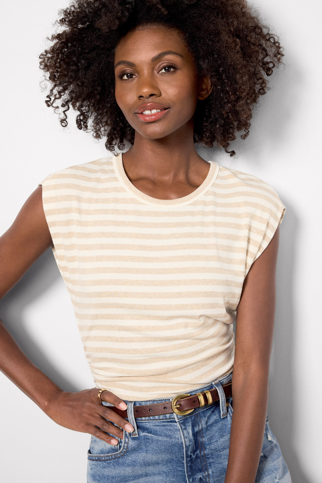 Women's Joni Stripe Crew Neck Top