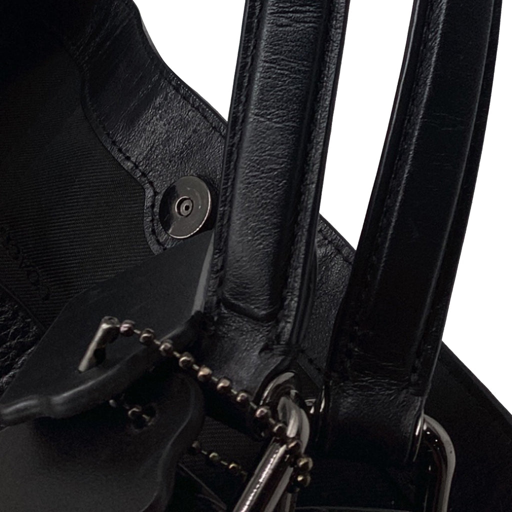 Coach Large Edie Shoulder Bag in Black Leather