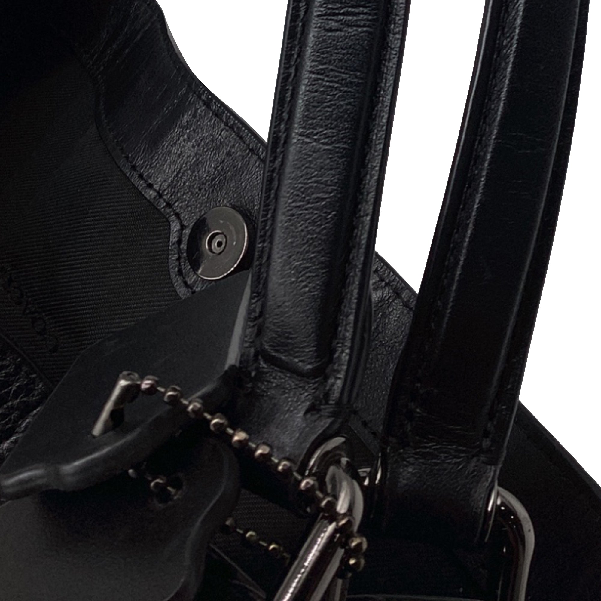 Coach Large Edie Shoulder Bag in Black Leather
