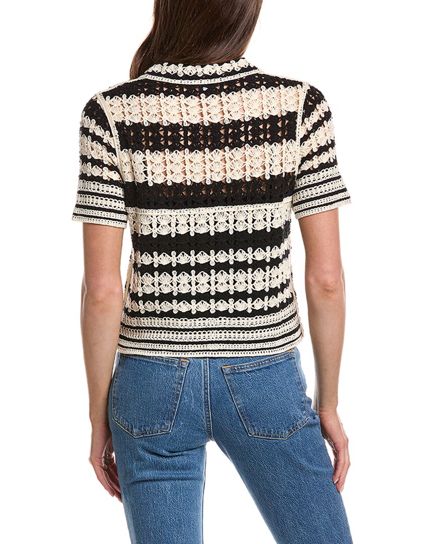 Design History Crochet Button Down Top