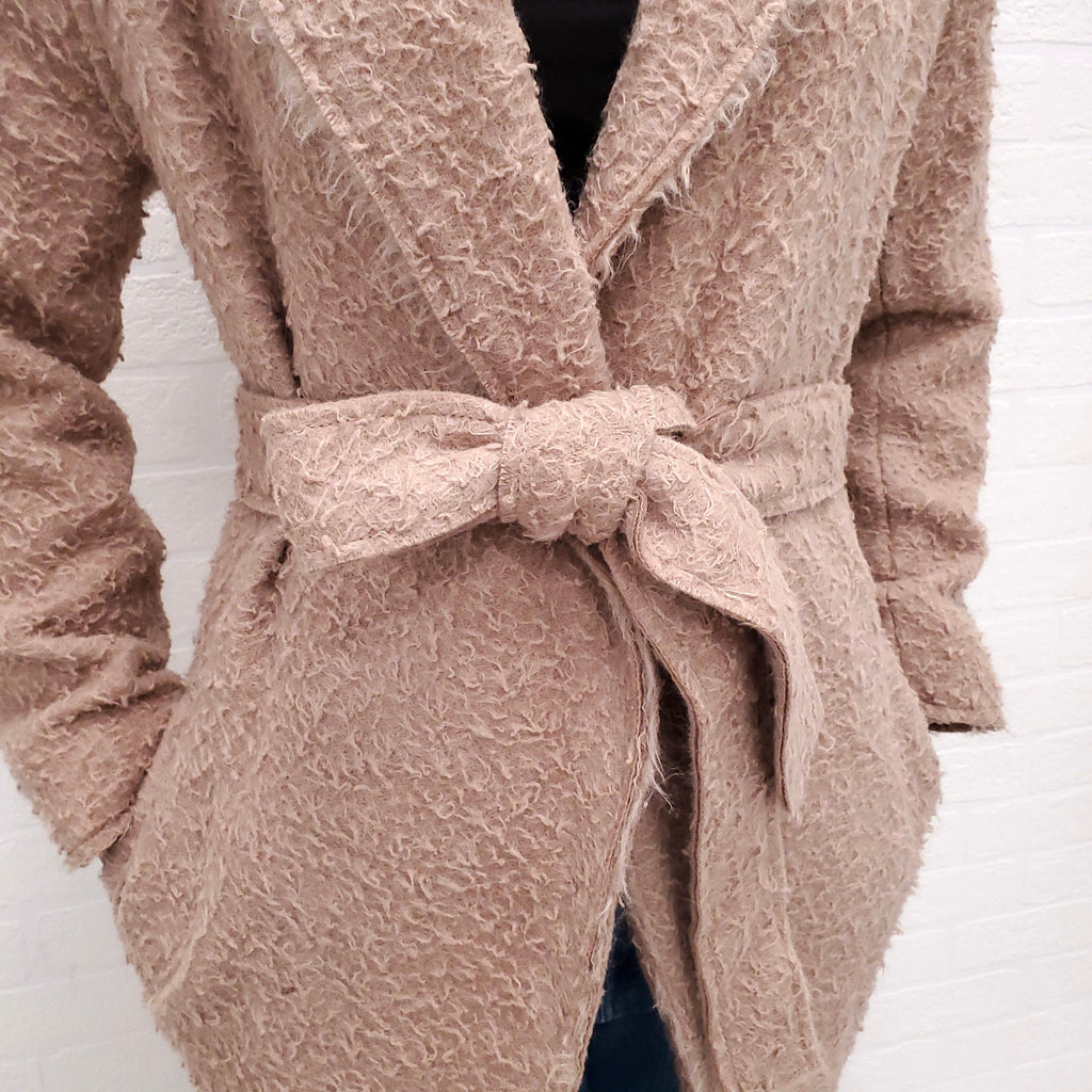HELMUT LANG WOOL TEDDY COAT - SIZE XXS
