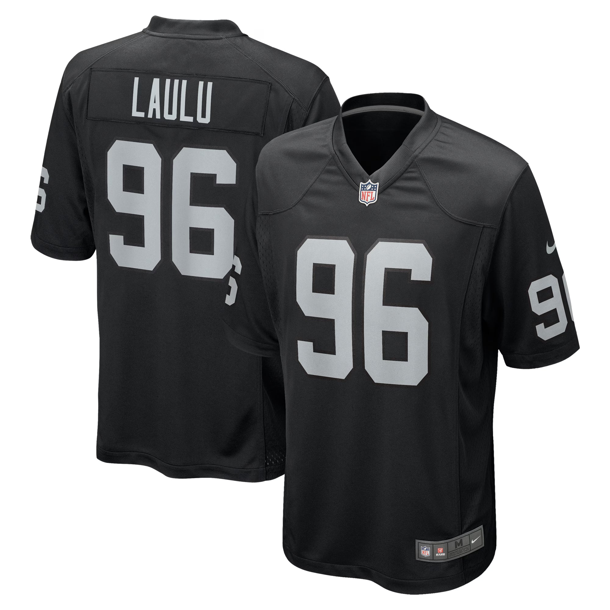 Las Vegas Raiders Jonah Laulu Black Team Game Jersey