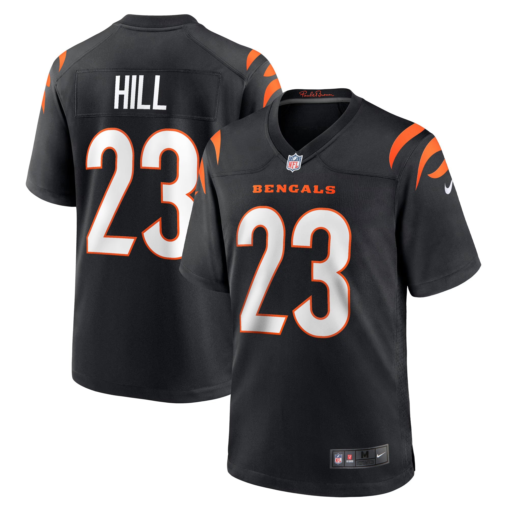Cincinnati Bengals Daxton Hill Black Player Game Jersey
