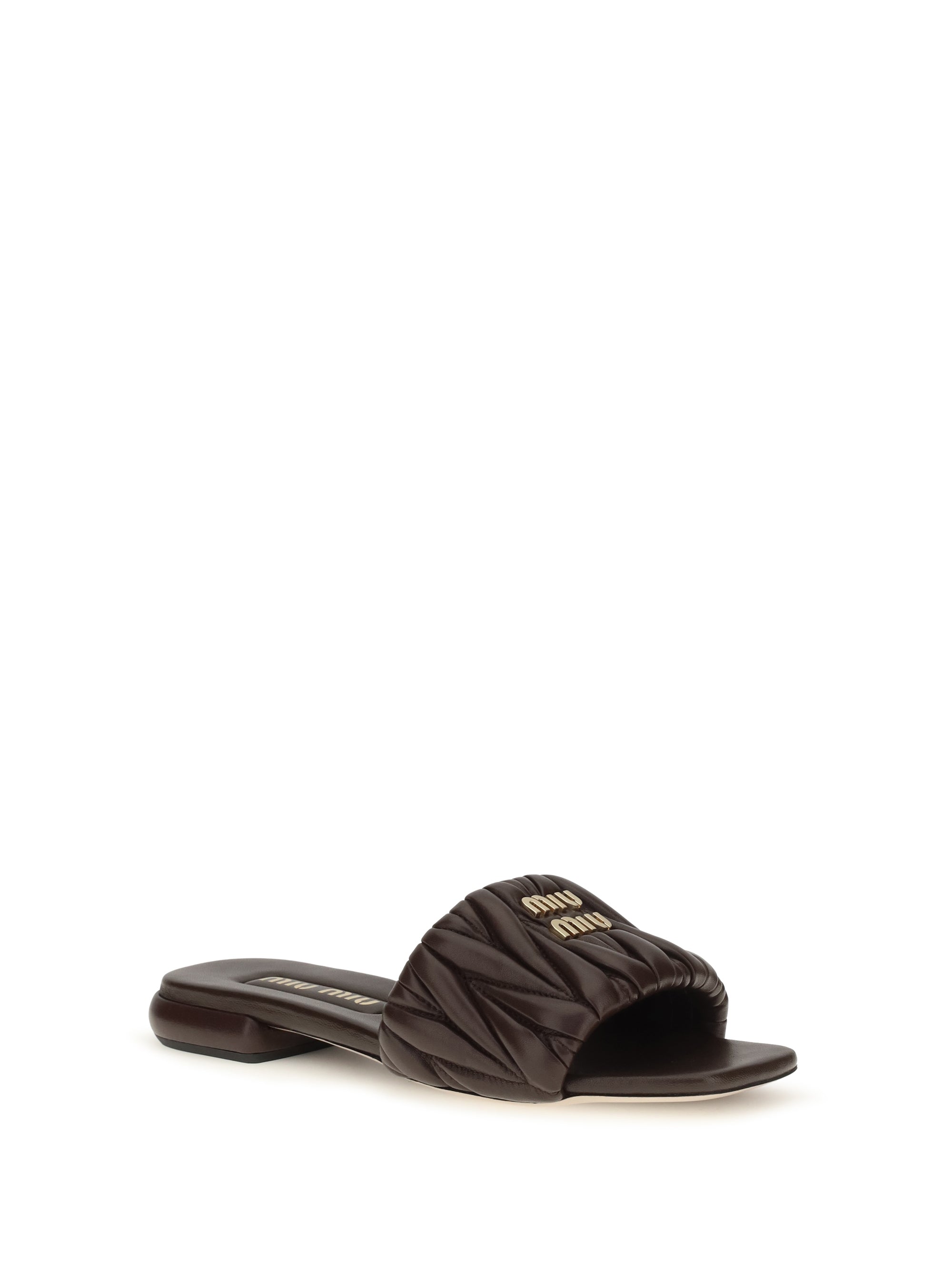 Miu Miu Women Matelassé Nappa Leather Sandals
