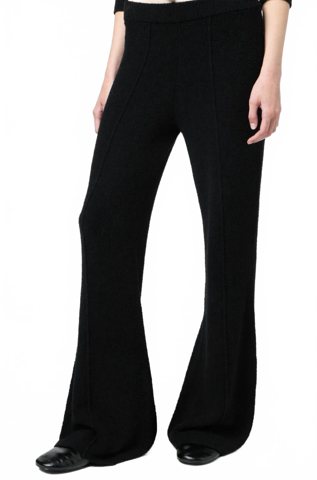 Boucle Flare Pants In Black
