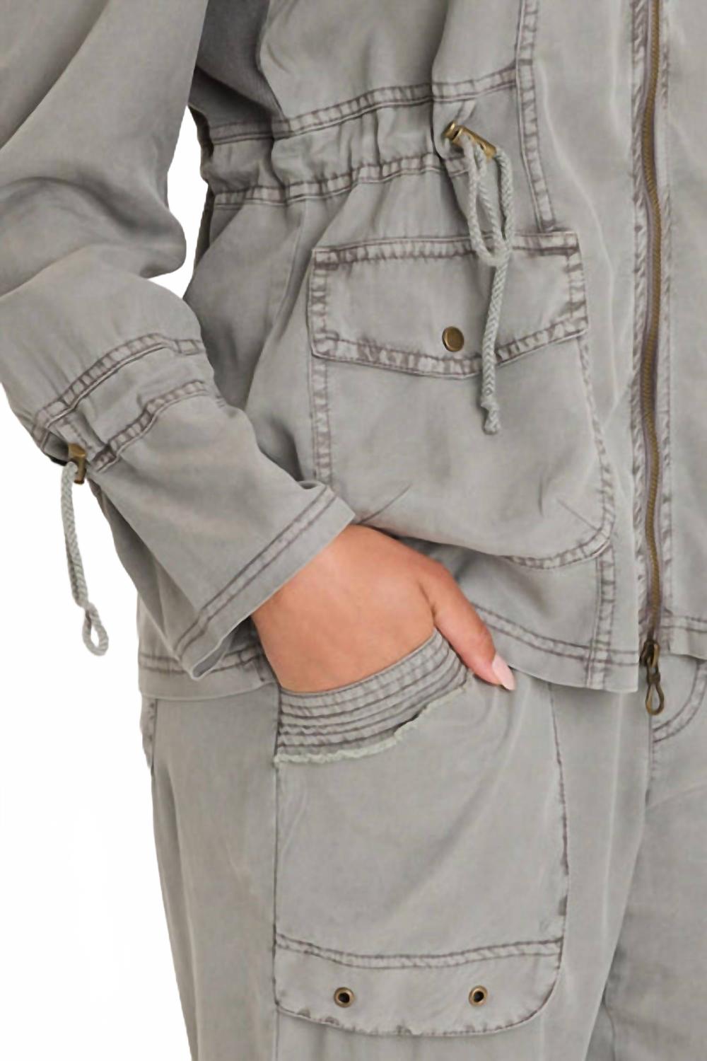 Hall Twill Jacket In Magnetic Grey Pigment