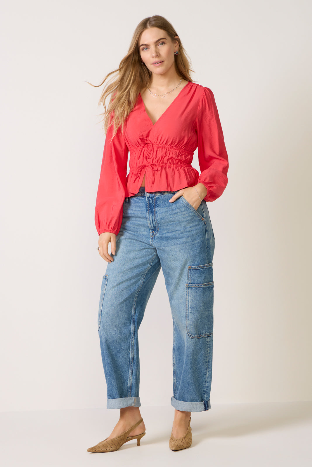 Women's Ariana Tie Front Blouse