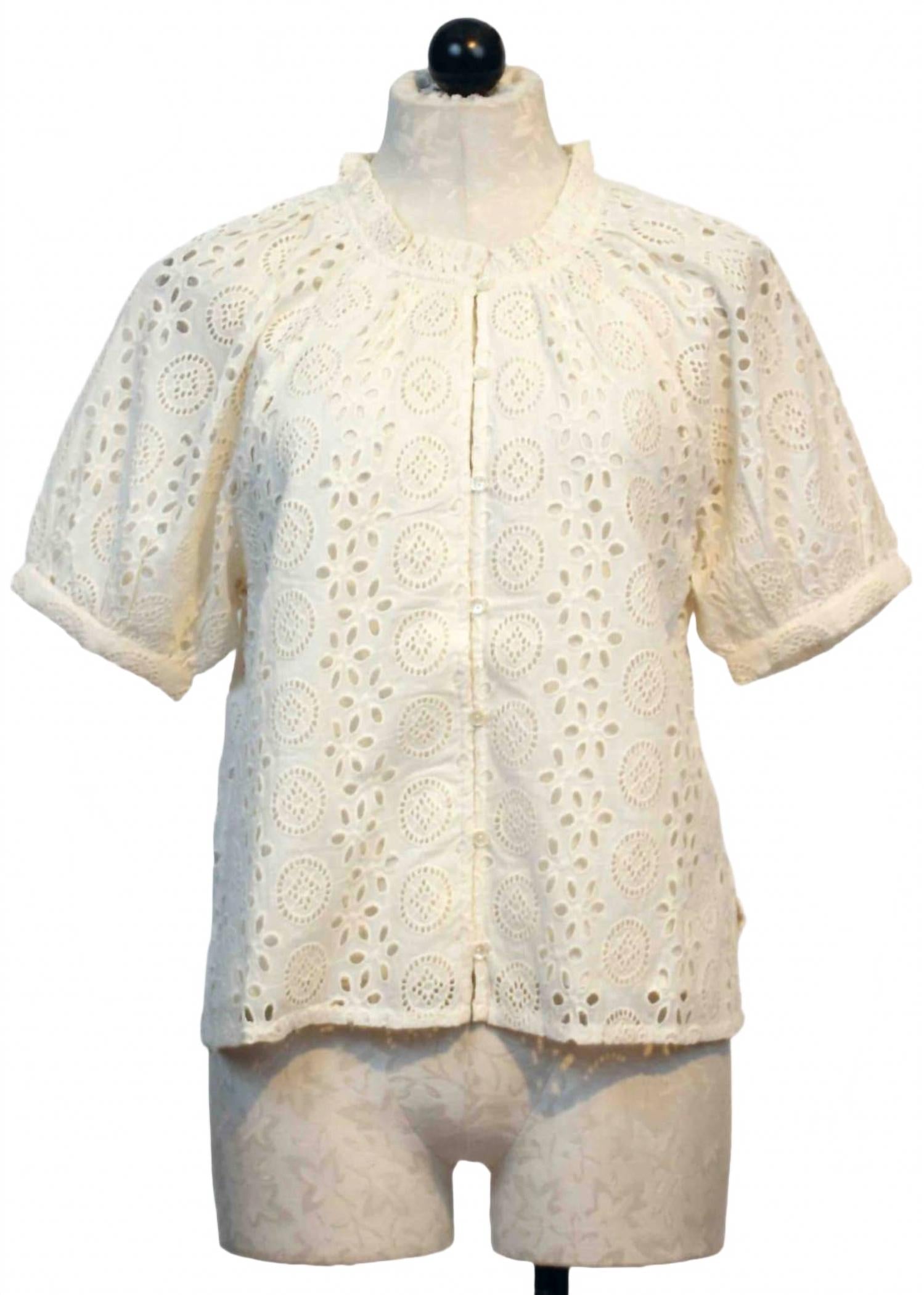 Women's Kate Eyelet Blouse In Ivory