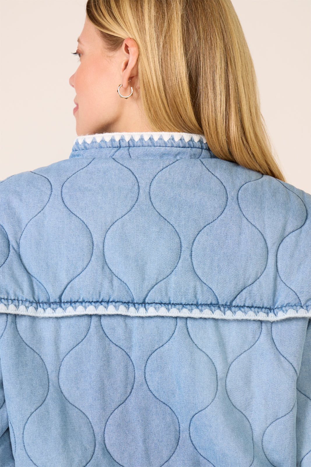 Women's Denim Quilted Denim Jacket