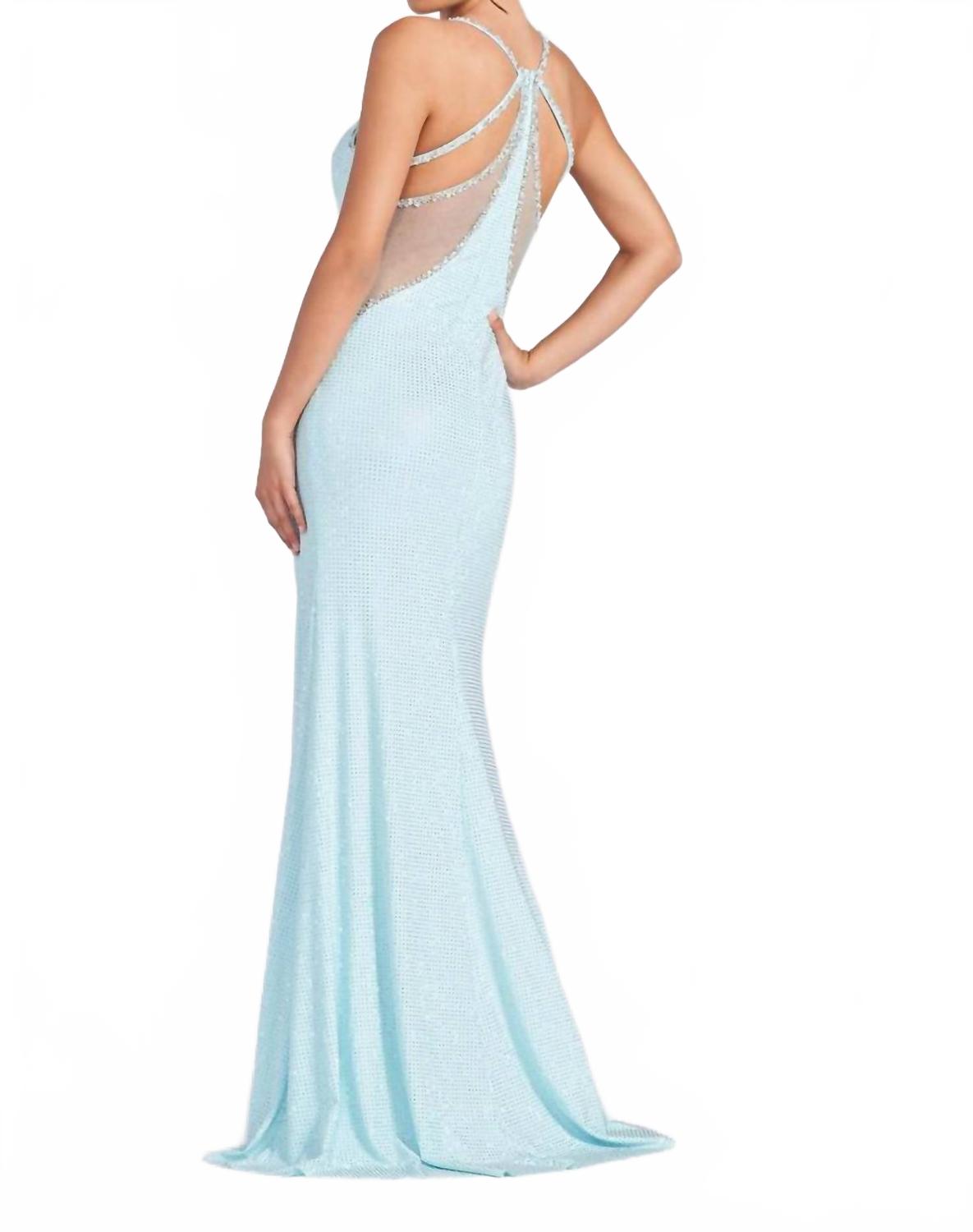 V-Neck Alluring Gown In Black