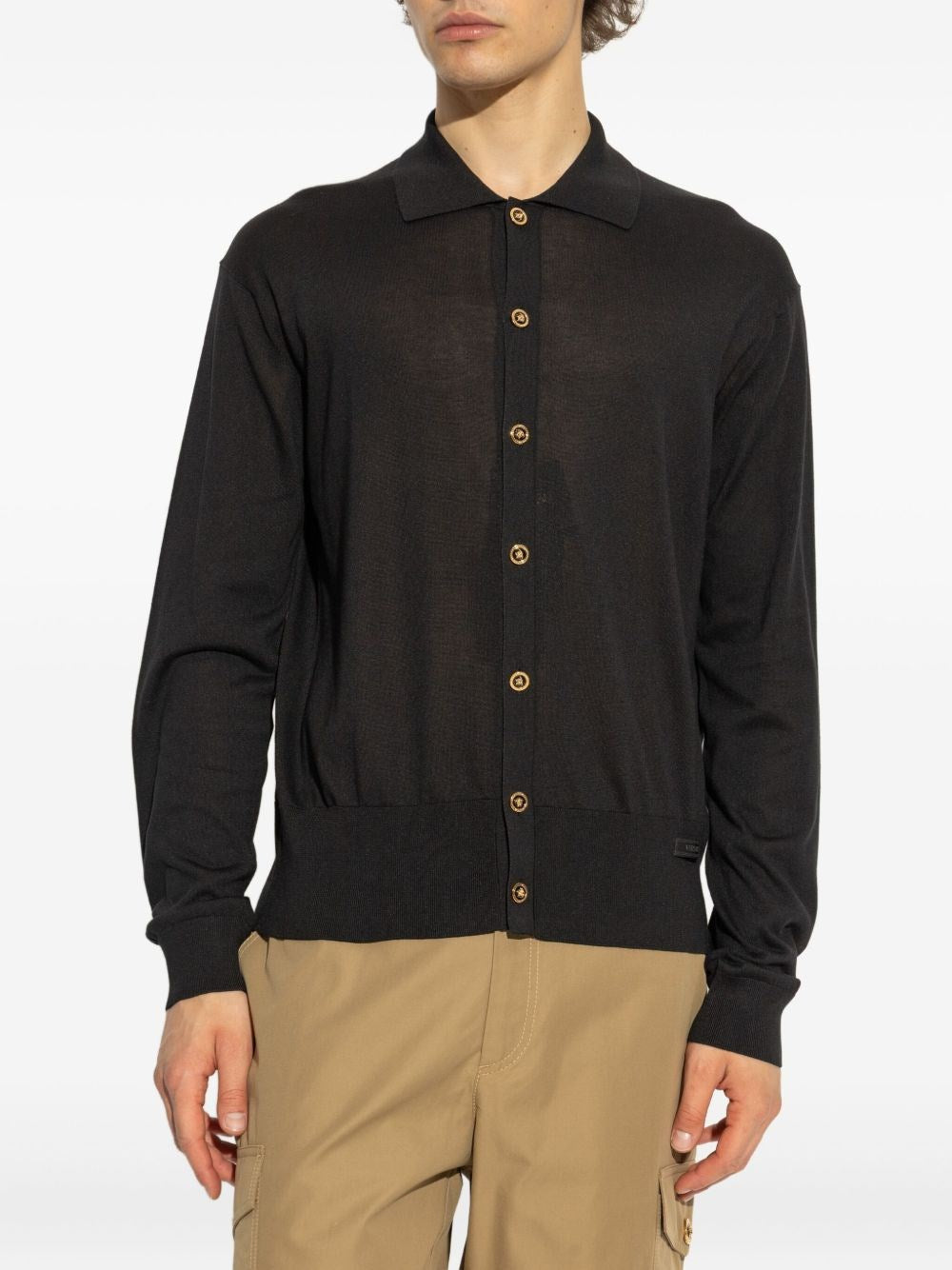 Versace Men Cotton And Silk Cardigan