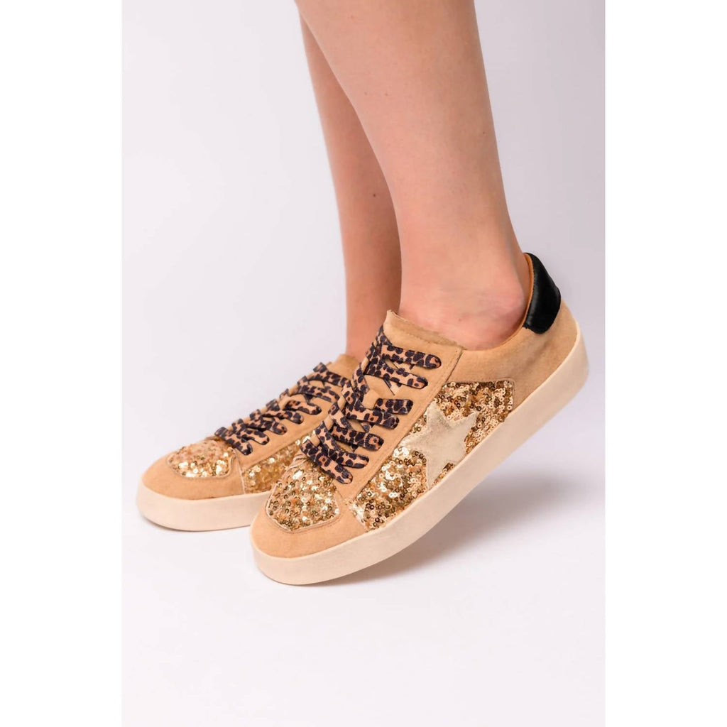 Women's Another Round Sneakers In Gold Sequins