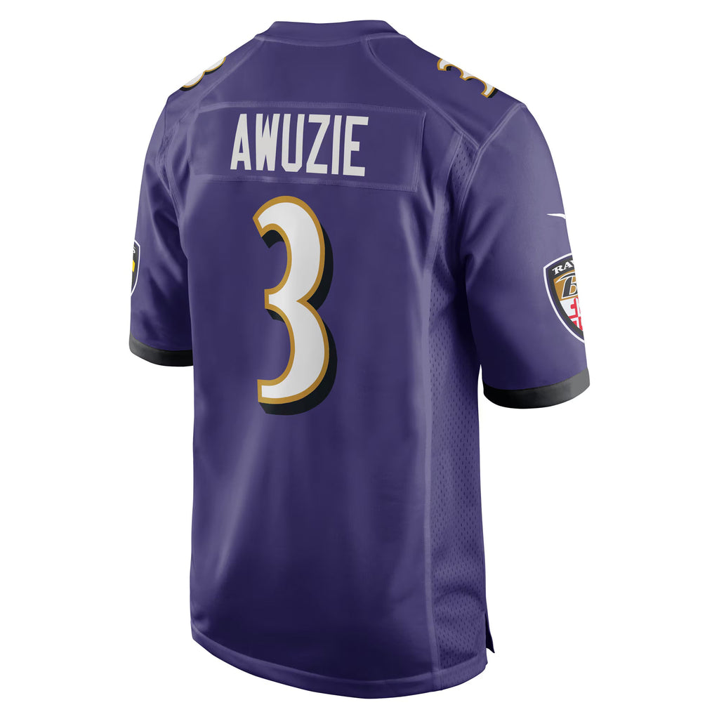 Baltimore Ravens Chidobe Awuzie Purple Team Game Jersey