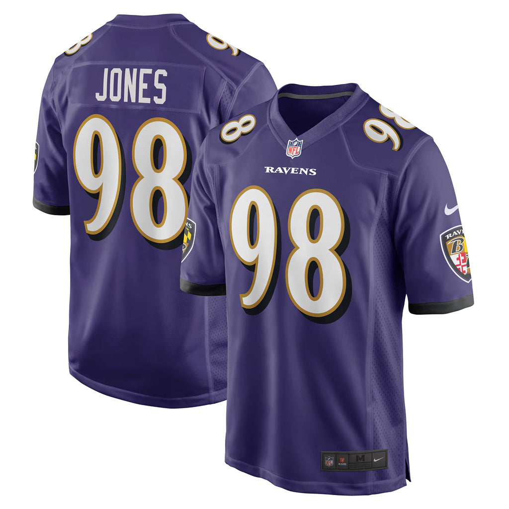 Baltimore Ravens Travis Jones Purple Player Game Jersey