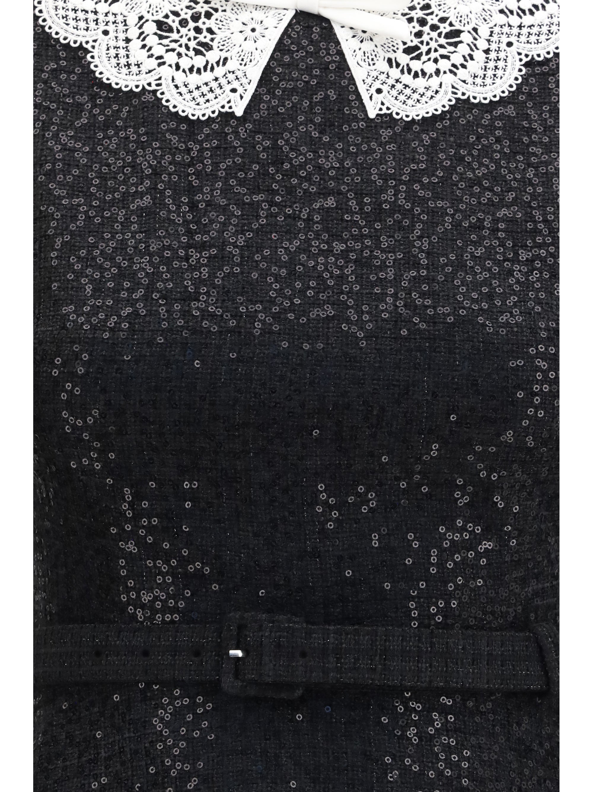 Self-Portrait Women Sequin Bouclé Dress