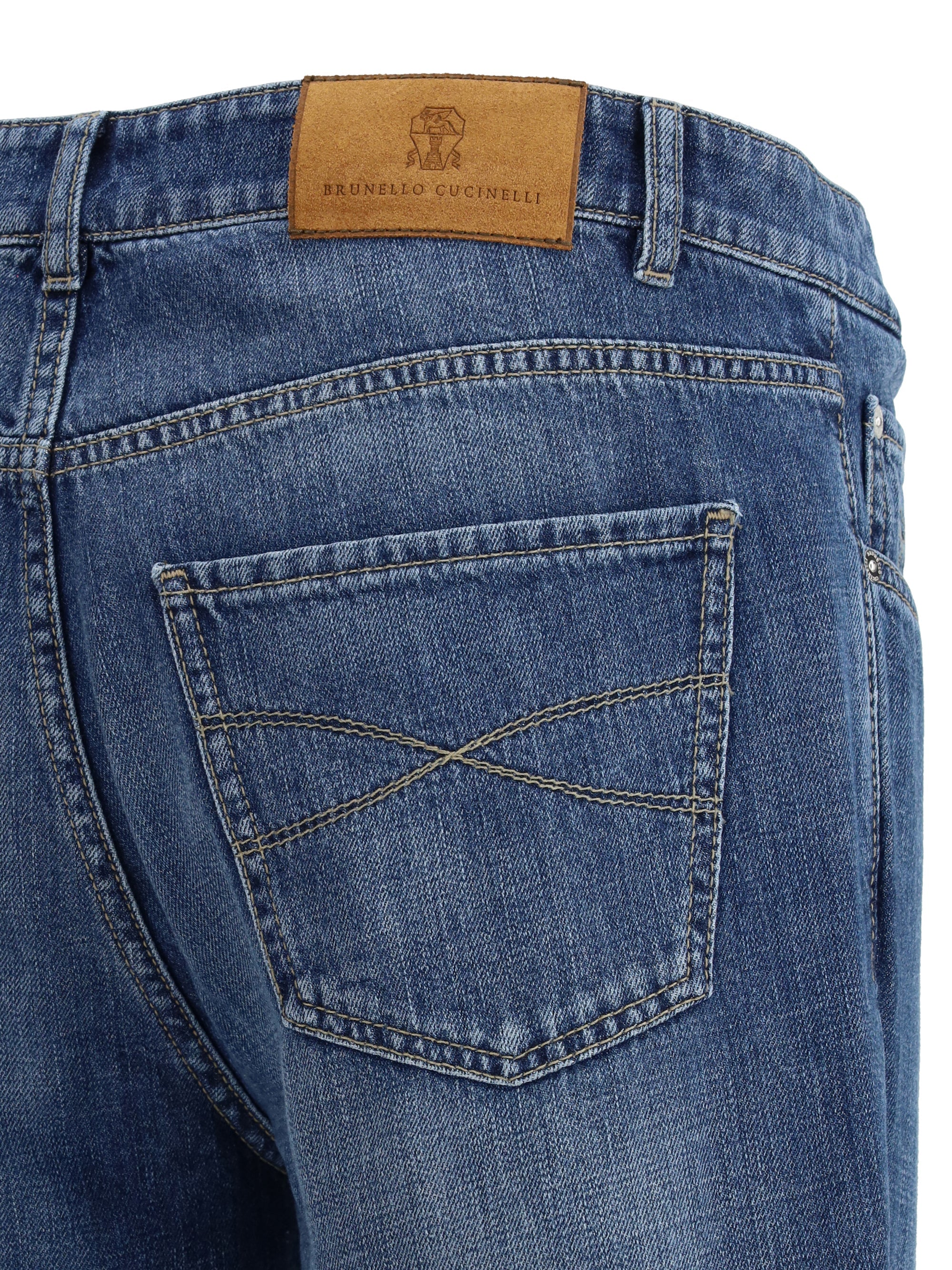 Brunello Cucinelli Men Cuffed Jeans