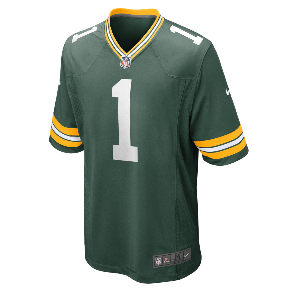 Green Bay Packers Number 1 Groom Green Game Jersey