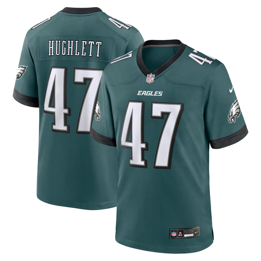 Philadelphia Eagles Charley Hughlett Midnight Green Team Game Jersey