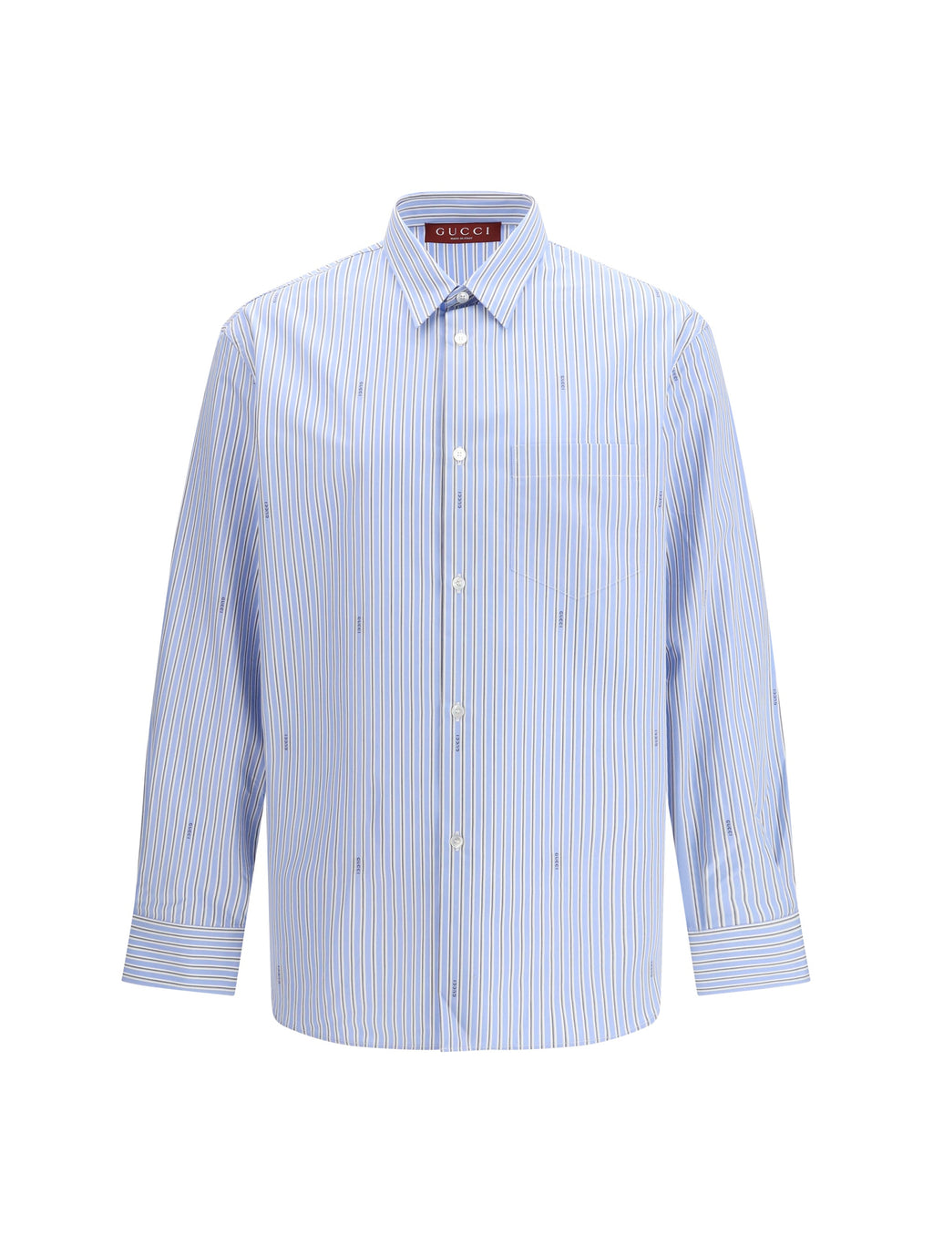 Gucci Men Striped Cotton Poplin Shirt