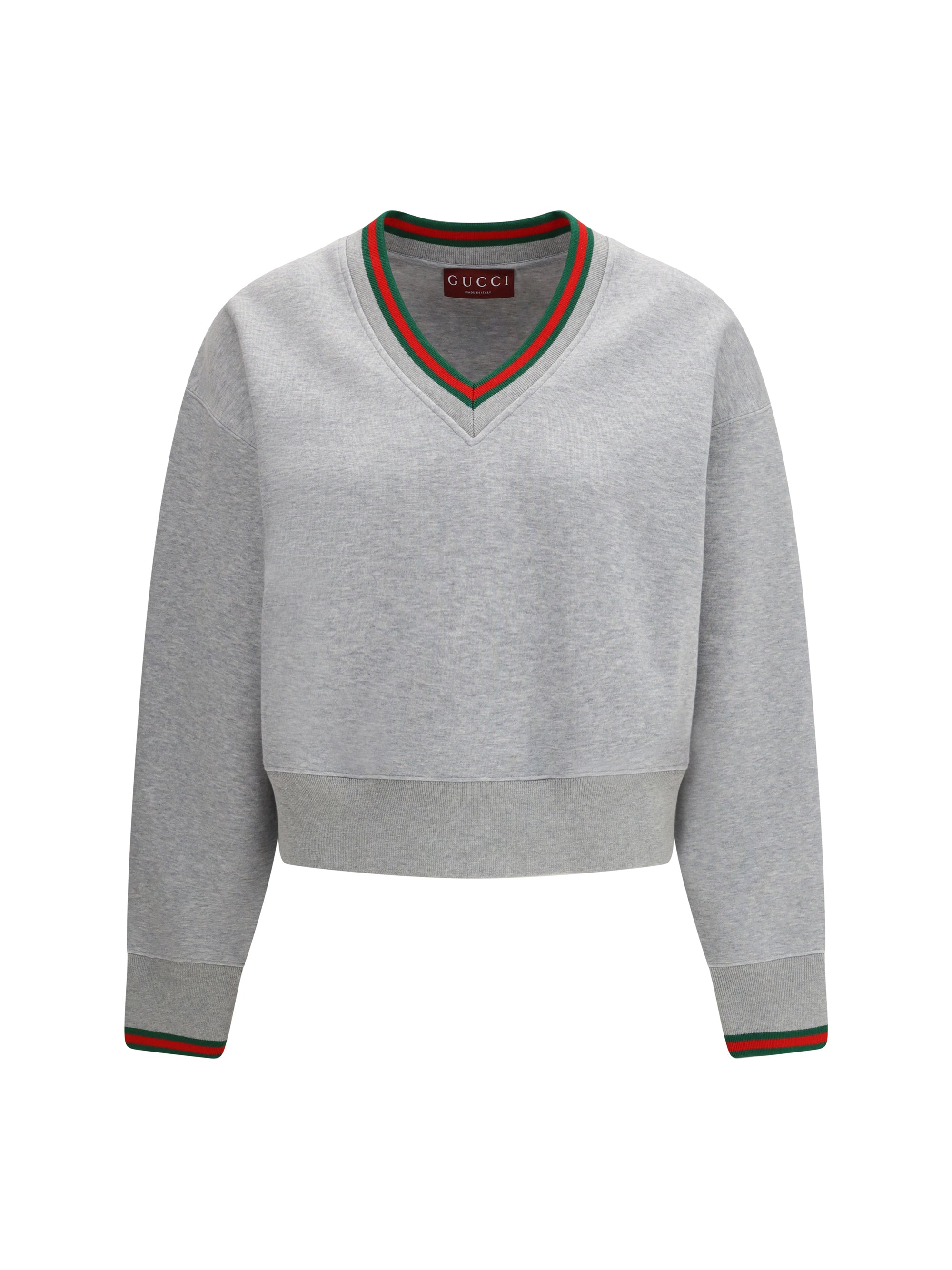 Gucci Women Web Cotton Jersey Sweatshirt