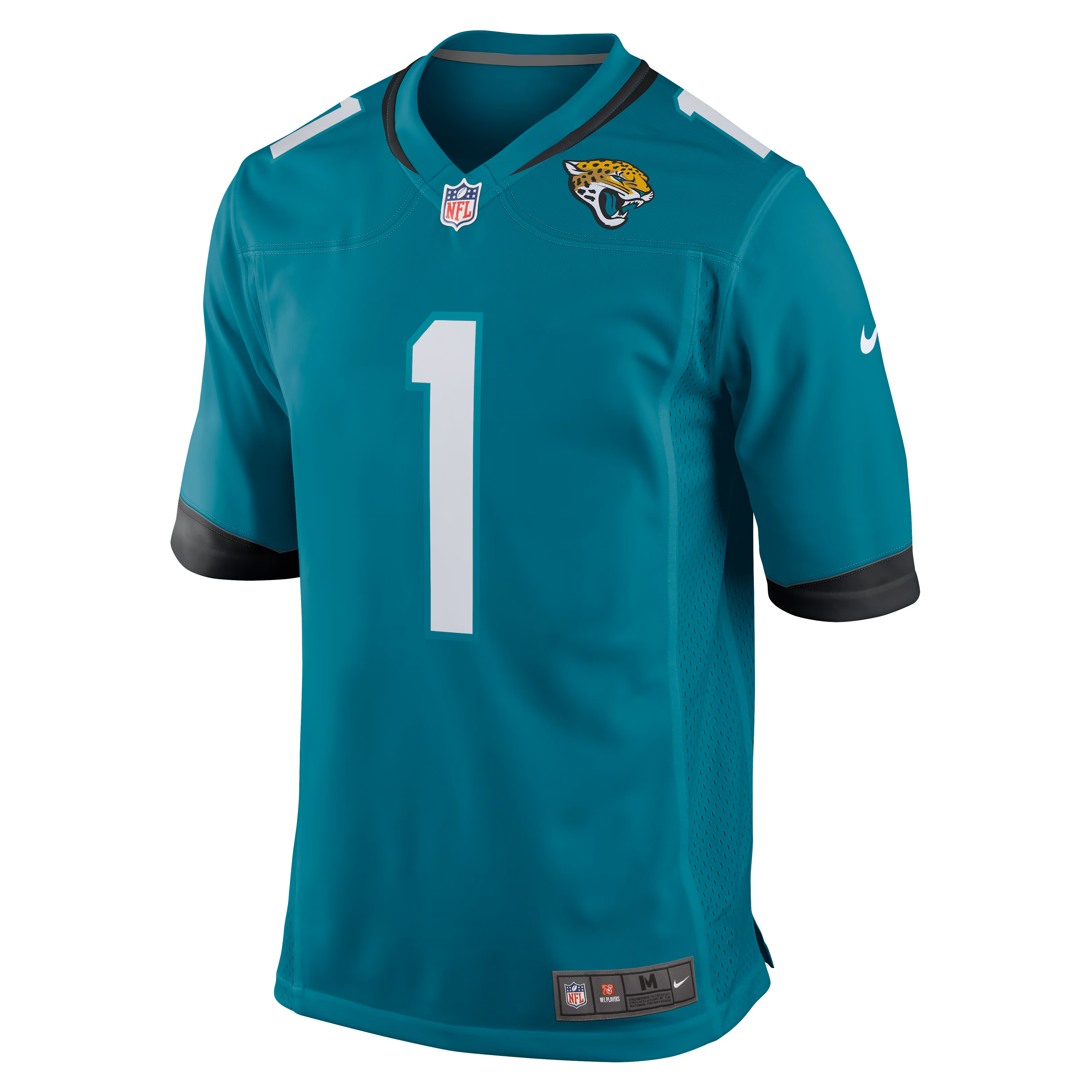 Jacksonville Jaguars Number 1 Groom Teal Game Jersey