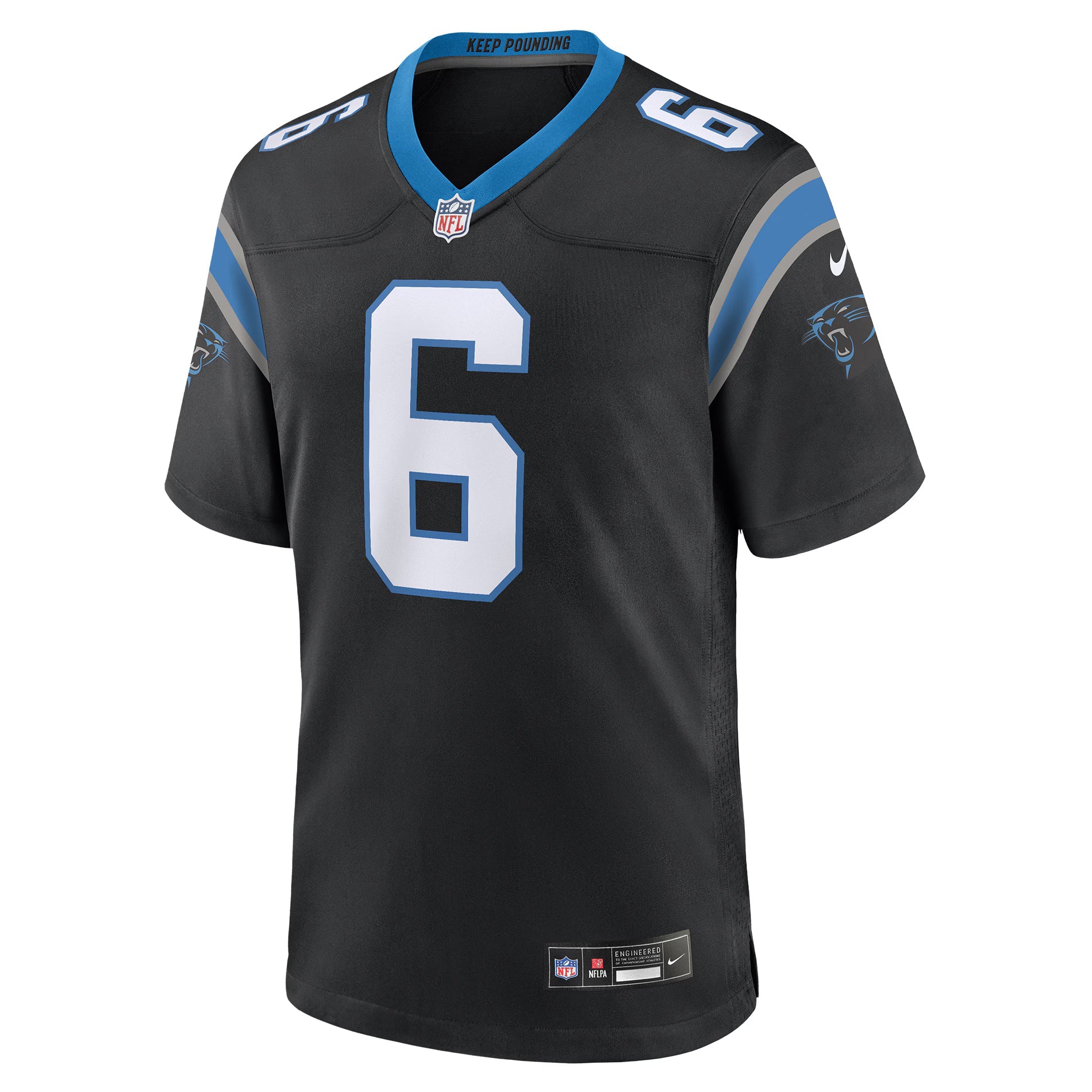 Carolina Panthers Sam Martin Black Team Game Jersey