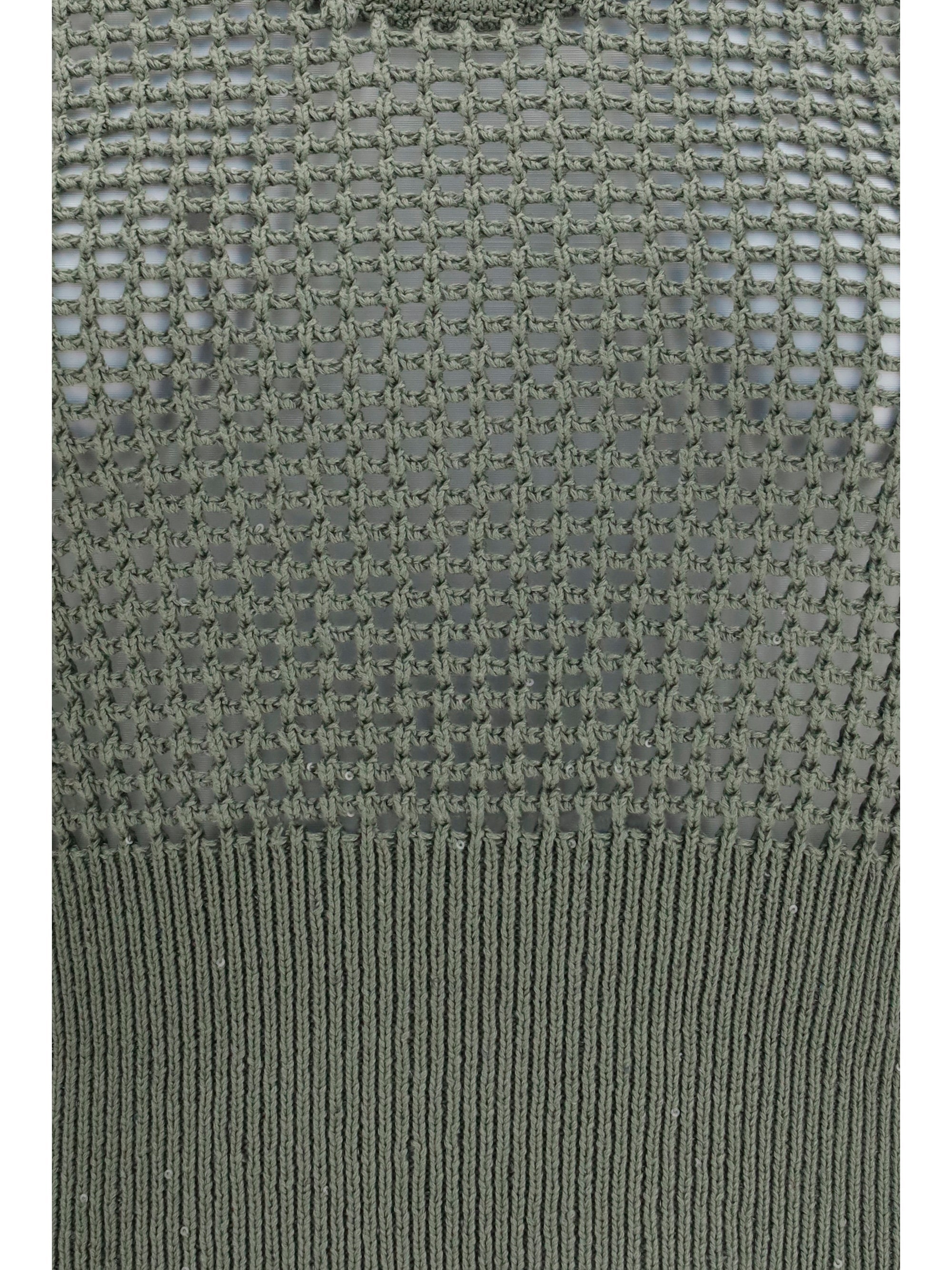 Brunello Cucinelli Women Perforated Sequin Tank Top