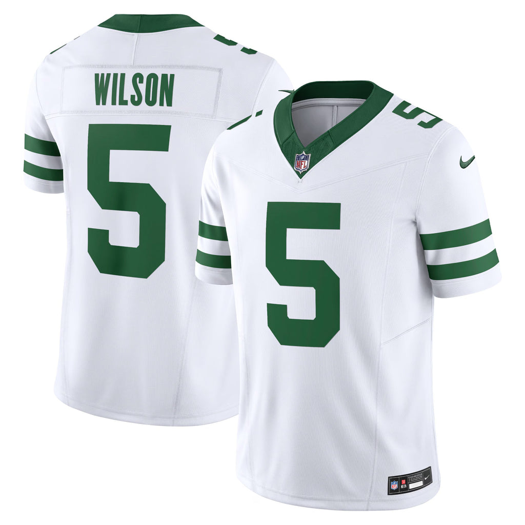 New York Jets Garrett Wilson Legacy White Vapor F.U.S.E. Limited Jersey
