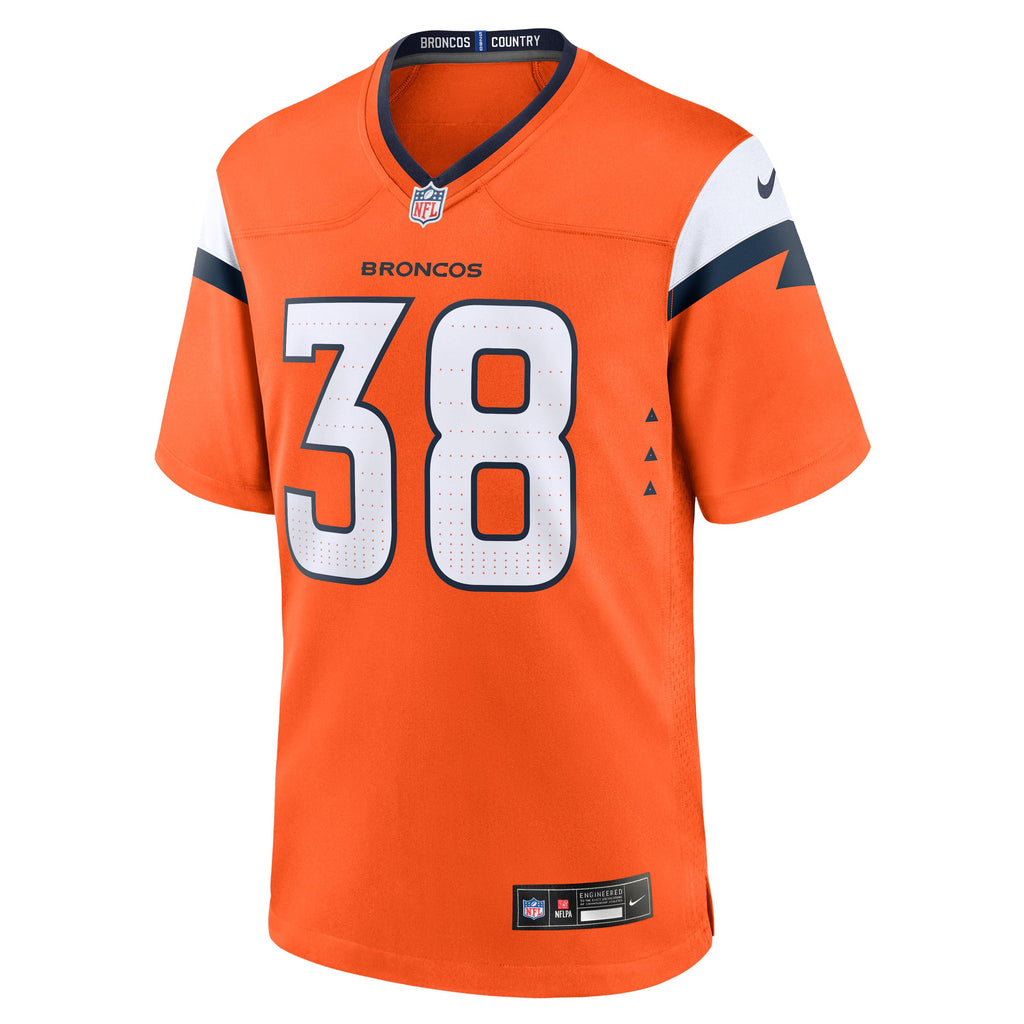Denver Broncos Jaleel McLaughlin Orange Team Game Jersey