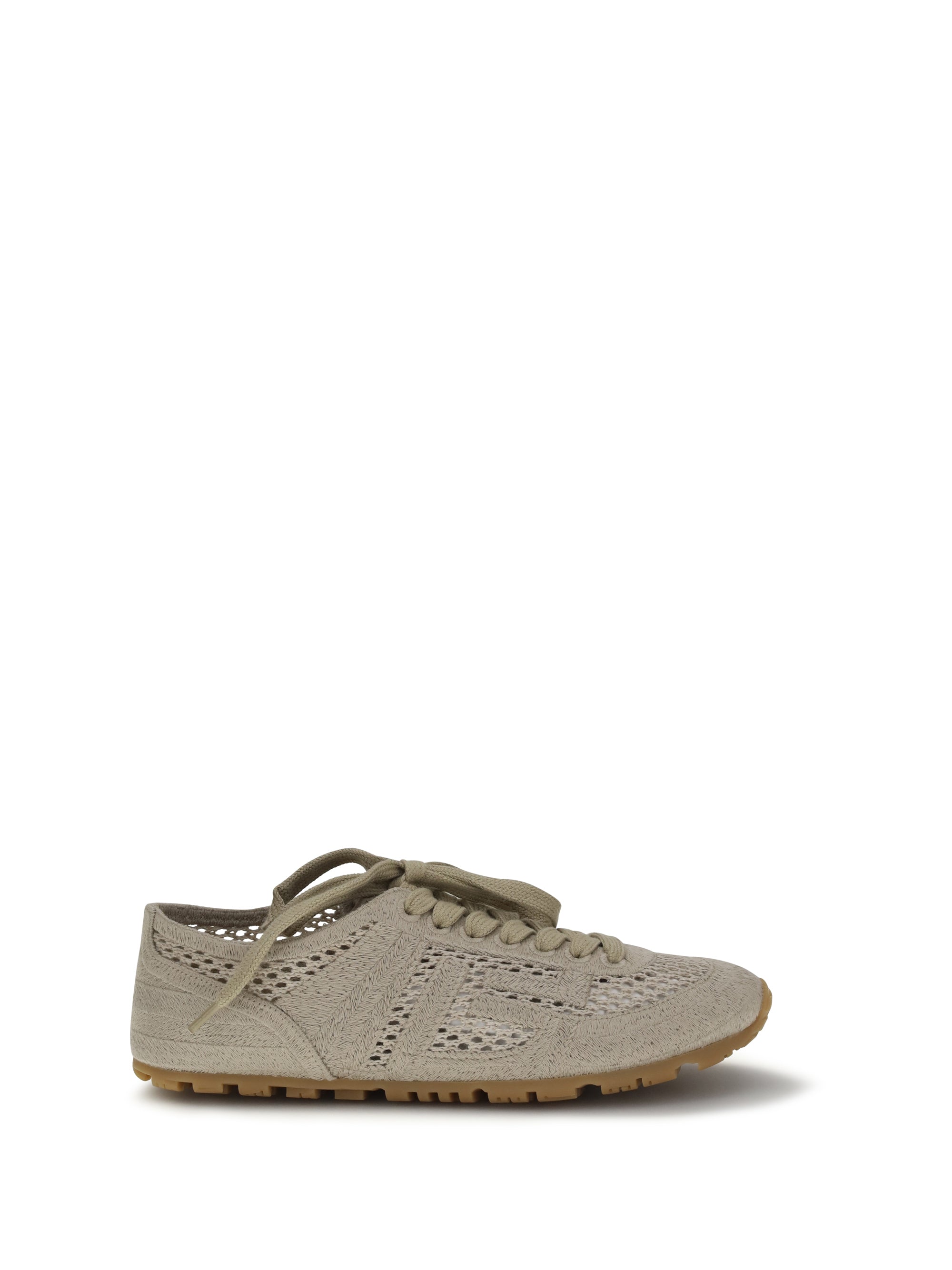 Balmain Women Racer 45 Sneakers In Macramé