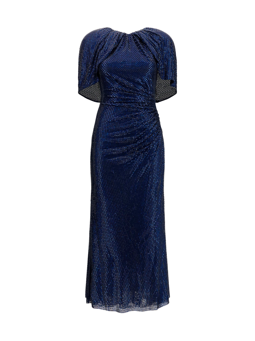 Self-Portrait Women Midi Dress With Cape Sleeves And Crystals
