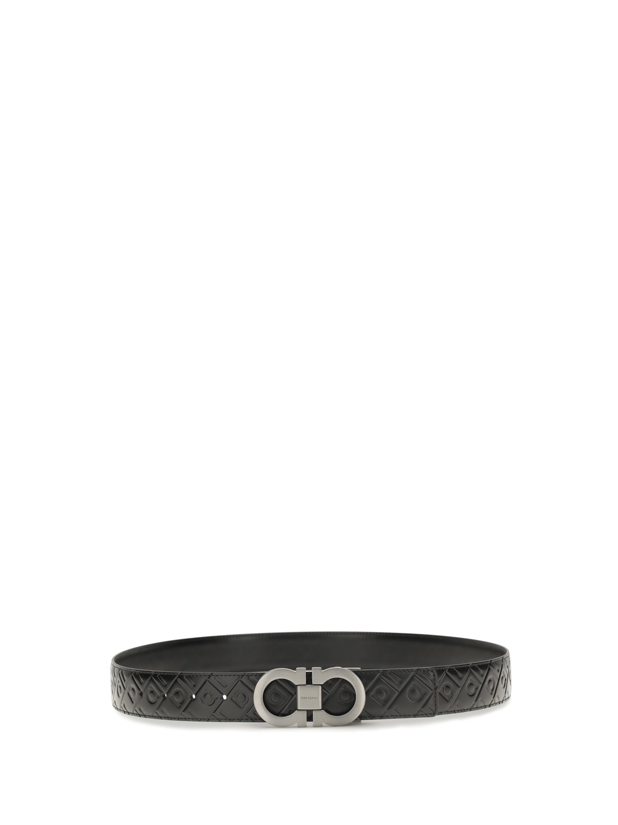 Ferragamo Men Reversible Leather Gancini Belt