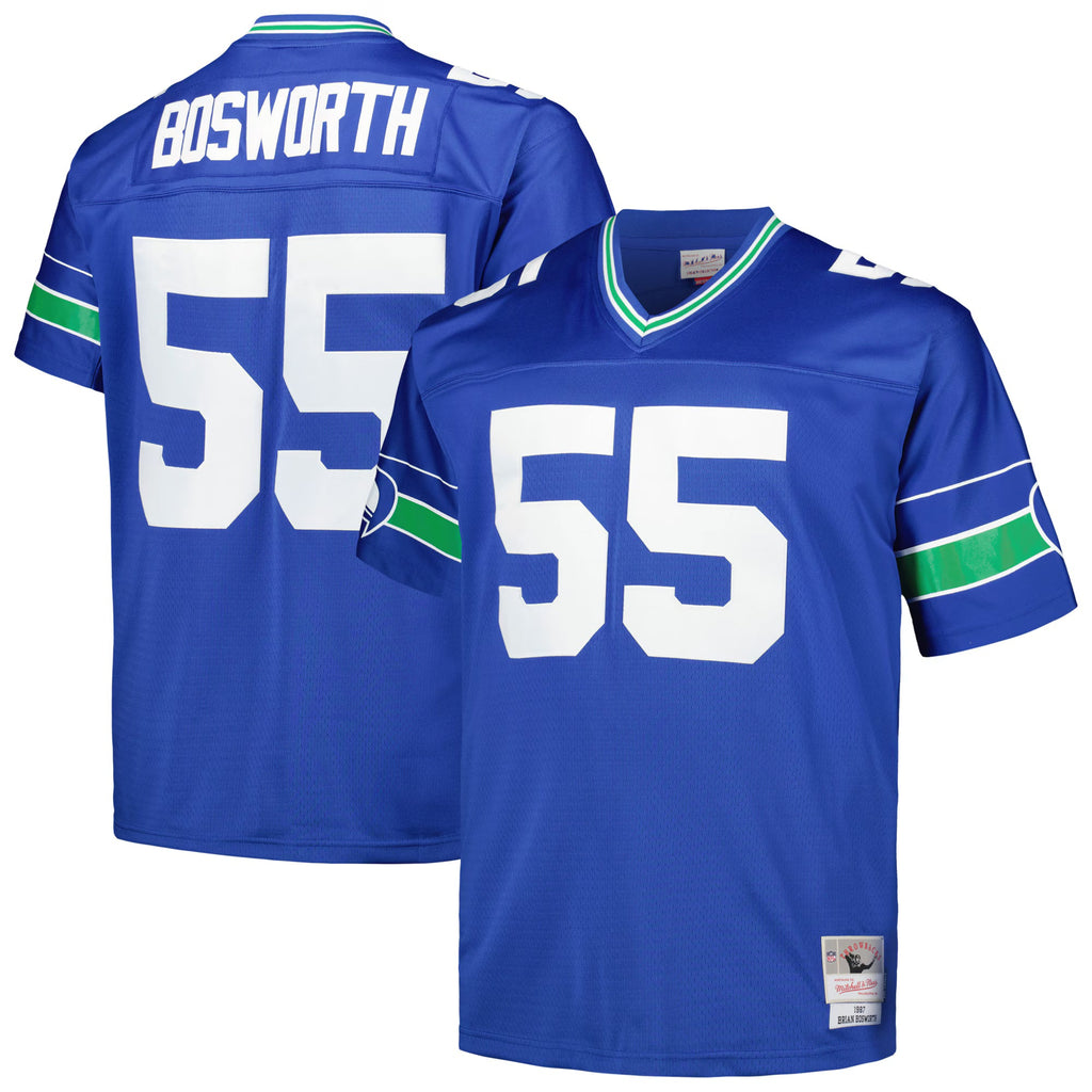 Seattle Seahawks Brian Bosworth Mitchell & Ness Royal Big & Tall 1987 Legacy Retired Player Jersey