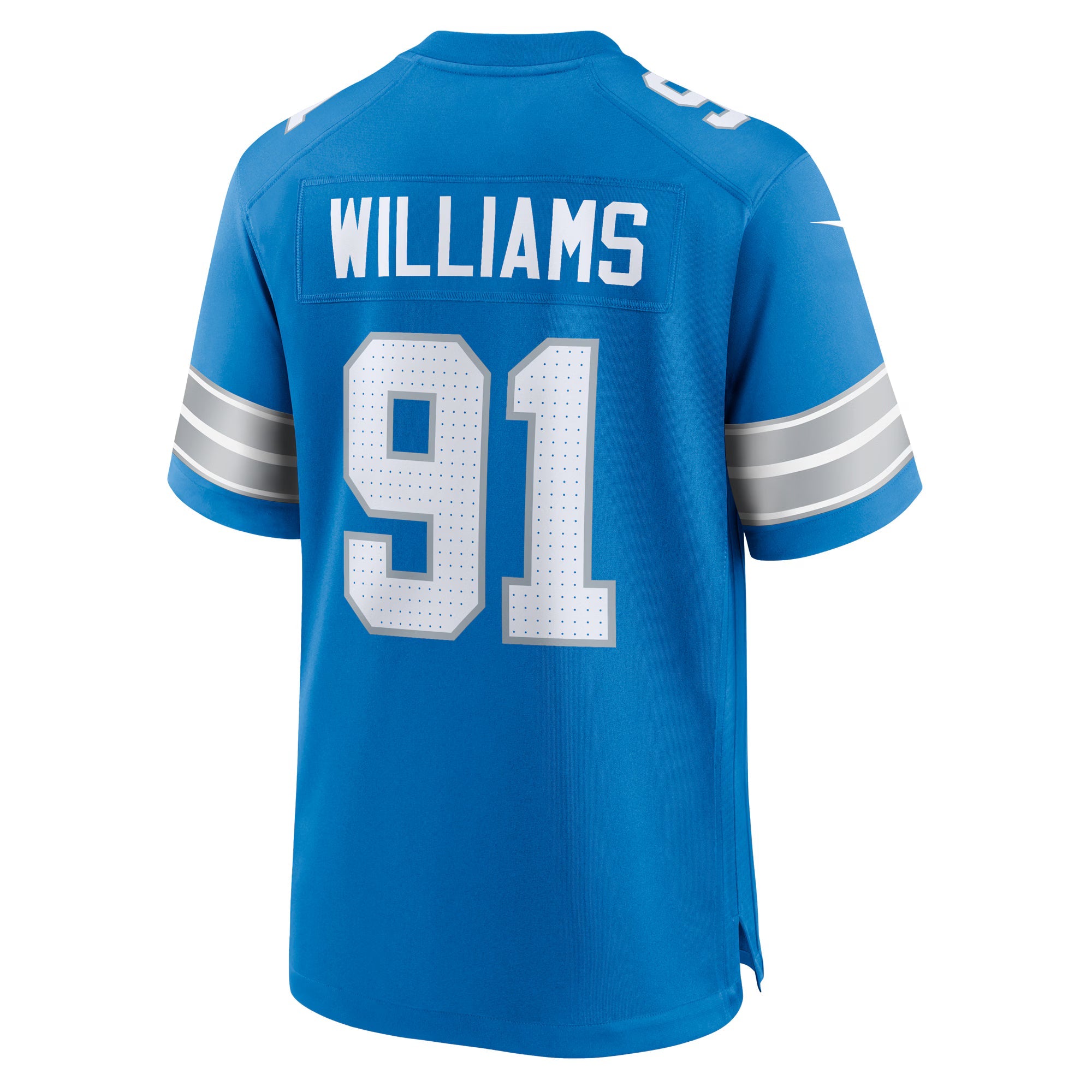 Detroit Lions Tyleik Williams Blue 2025 NFL Draft First Round Pick Game Jersey