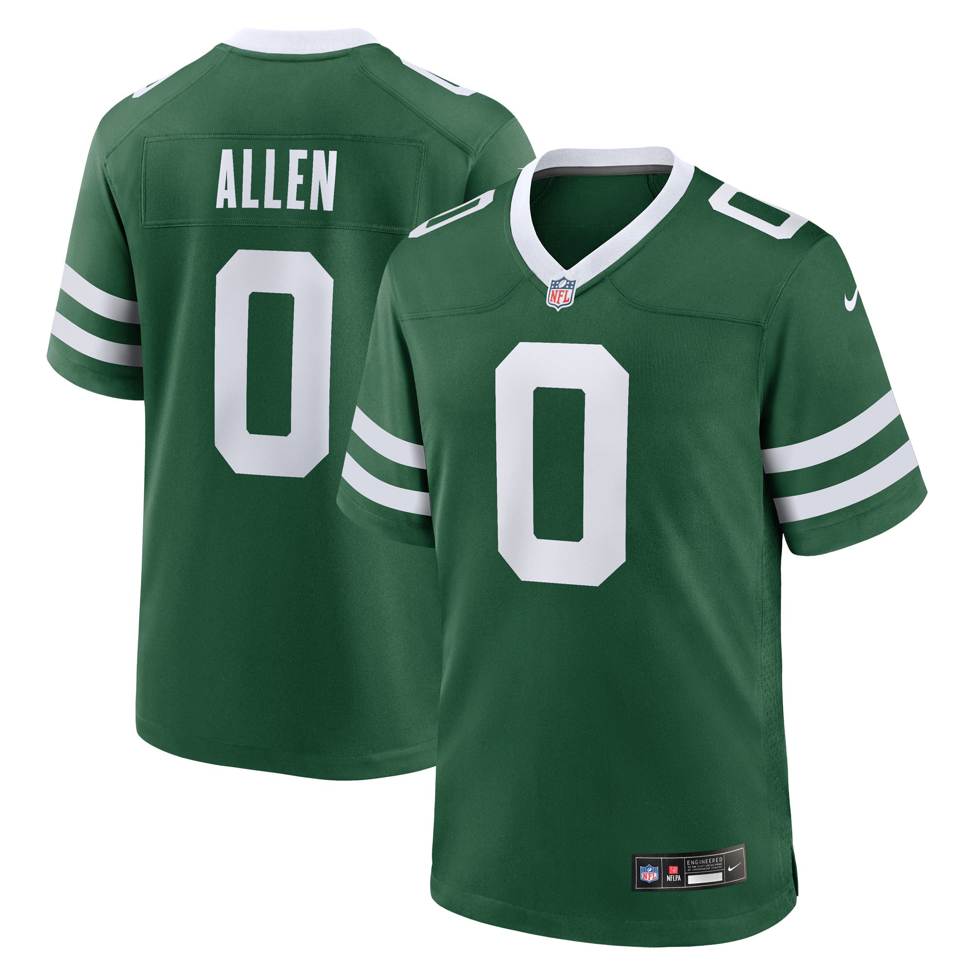 New York Jets Braelon Allen Legacy Green Game Jersey