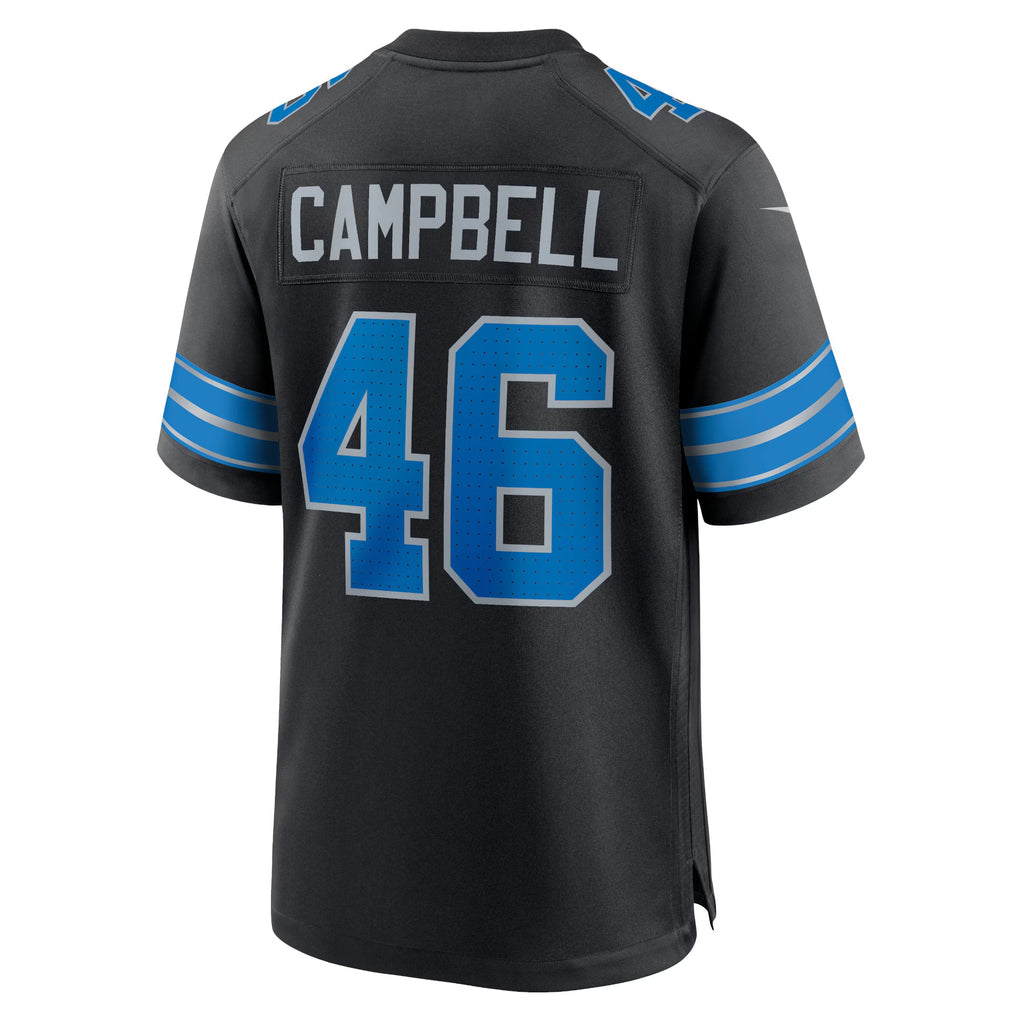Detroit Lions Jack Campbell Black 2nd Alternate Game Jersey