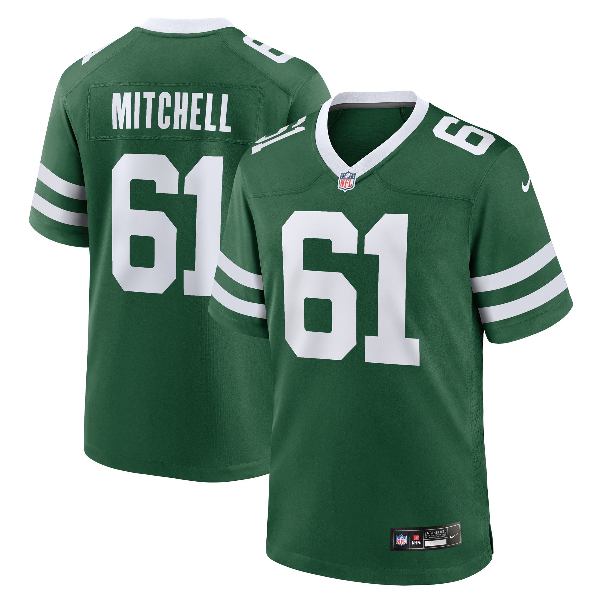 New York Jets Max Mitchell Legacy Green Team Game Jersey