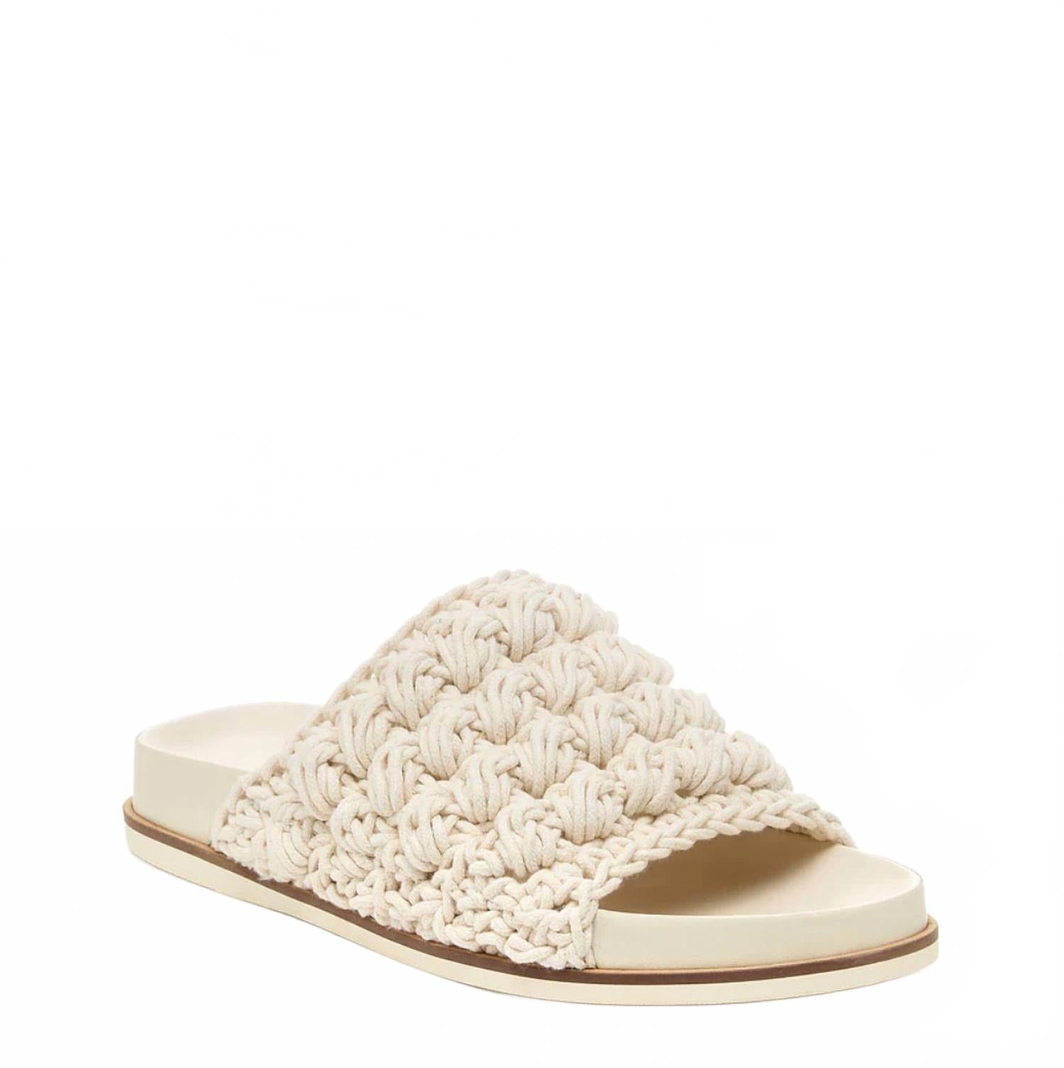 Women's Squish Crochet Raffia Mules In Shell Bubble