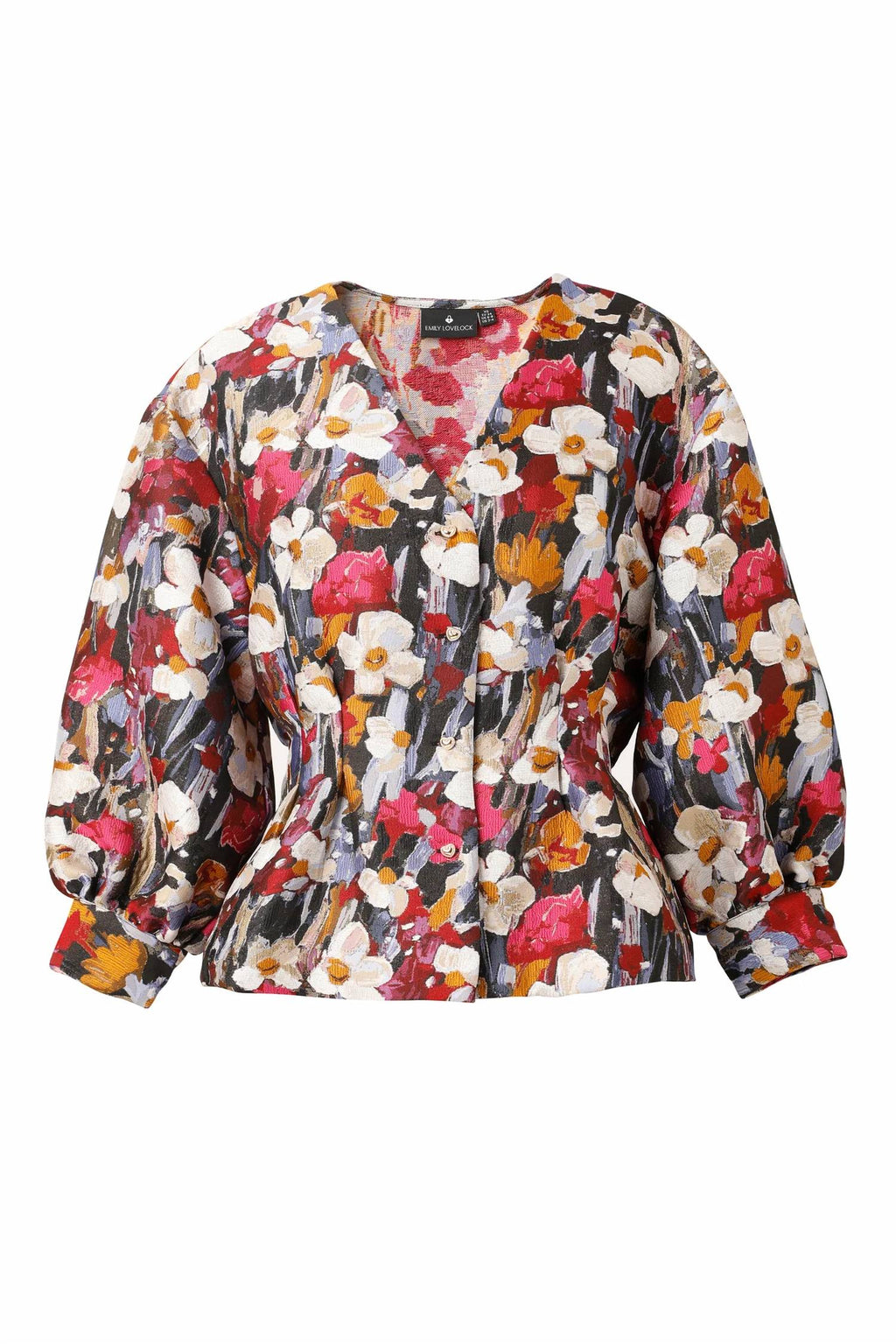 Kiki V-Neck Blouse In Vivid Viola