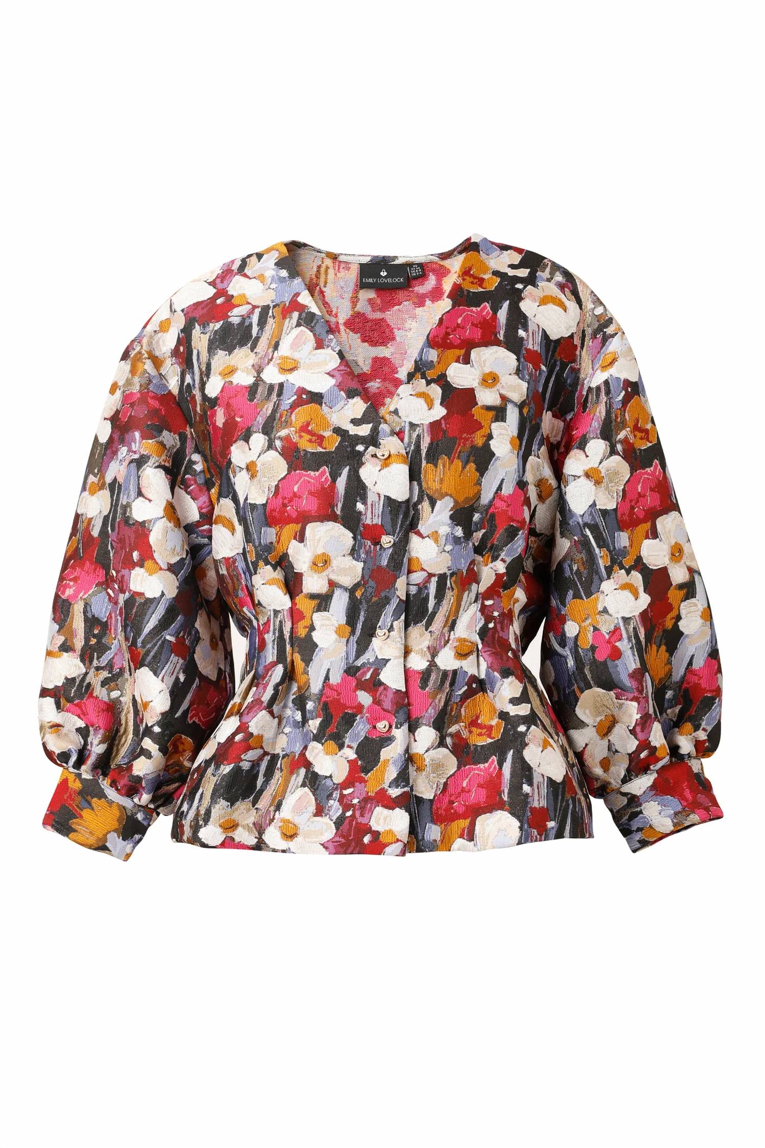Kiki V-Neck Blouse In Vivid Viola