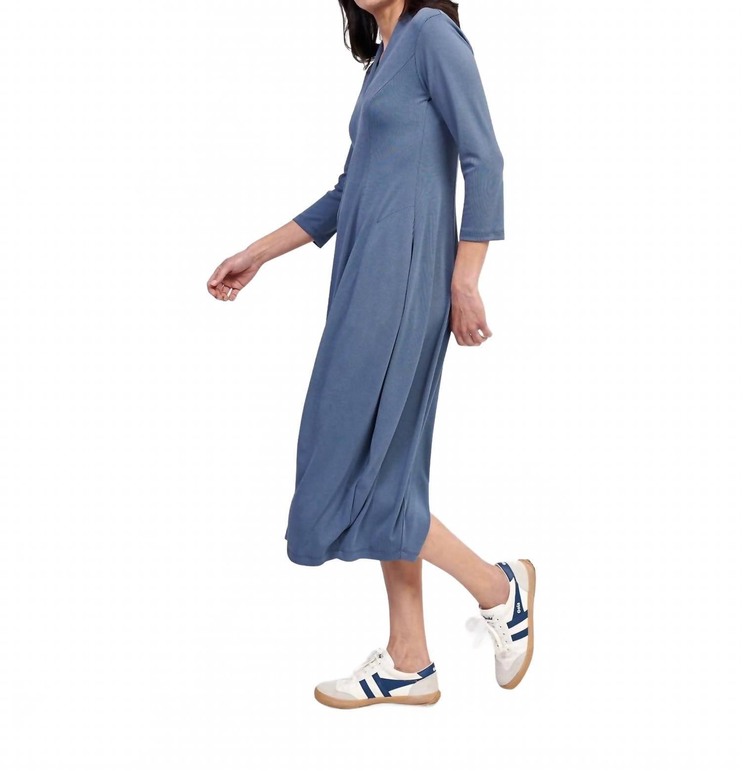 Essential Cocoon Dress In Blue Mist