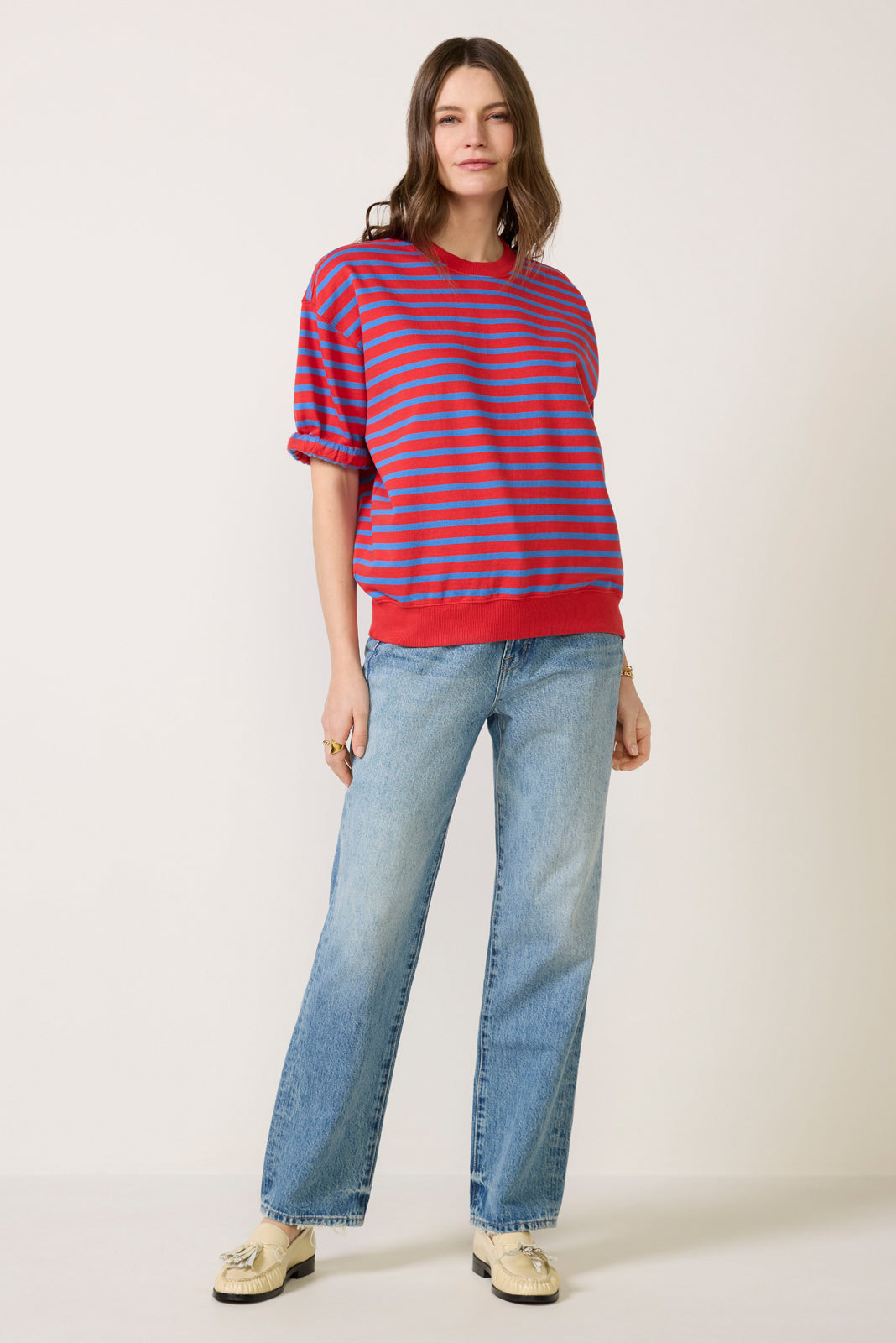 Women's Short Sleeve Oversized Sweatshirt