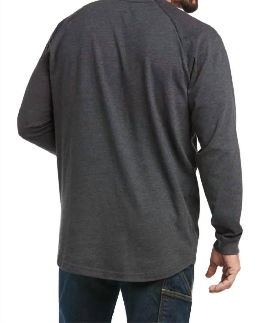 Men's Rebar Cotton Strong Graphic Team Top In Charcoal/green