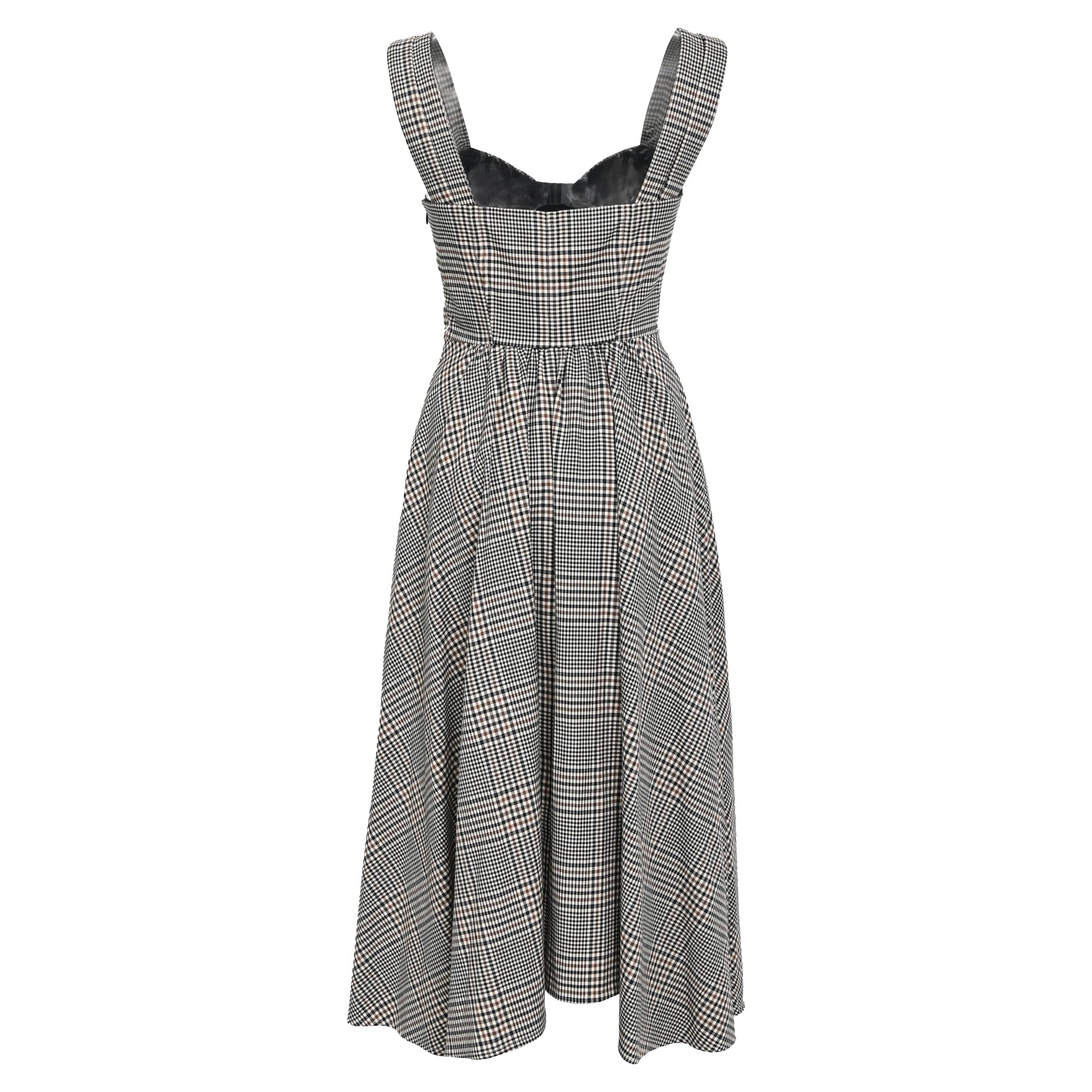 Staud Inda Midi Dress in Grey Polyester