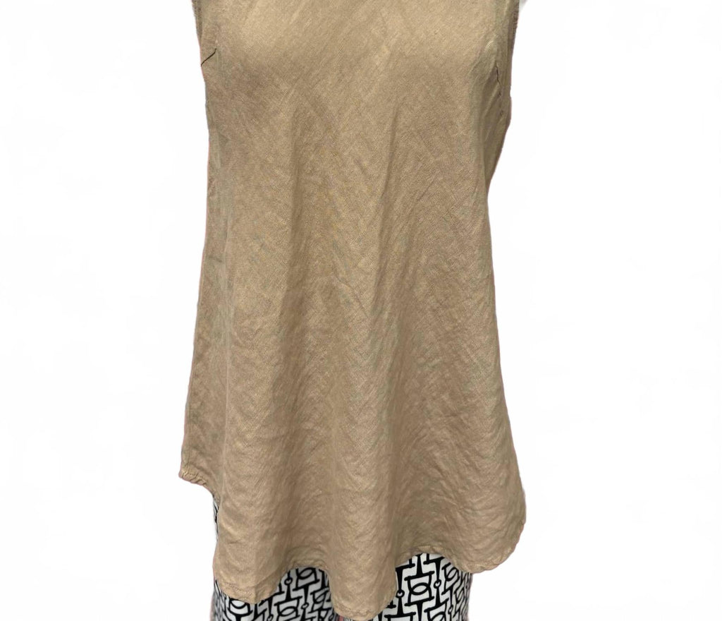 Women's Essential Linen Blend Swing Tank Top In Camel