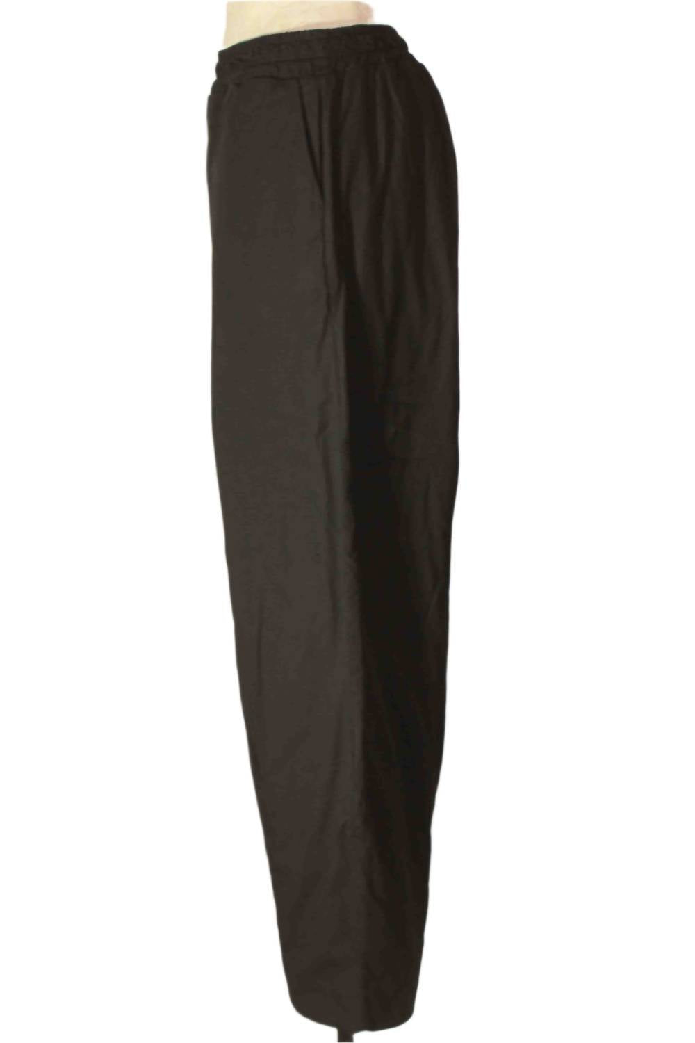 Women's Padded Cotton Elastic Waist Trouser Pant In Black