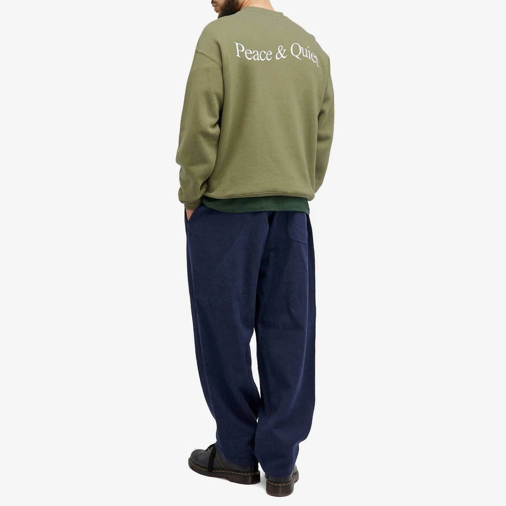 Men's Wordmark Crewneck Sweatshirt In Olive