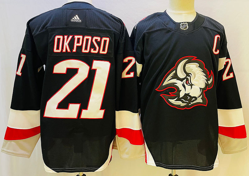 Men's Buffalo Sabres Kyle Okposo #21 Black Player jersey