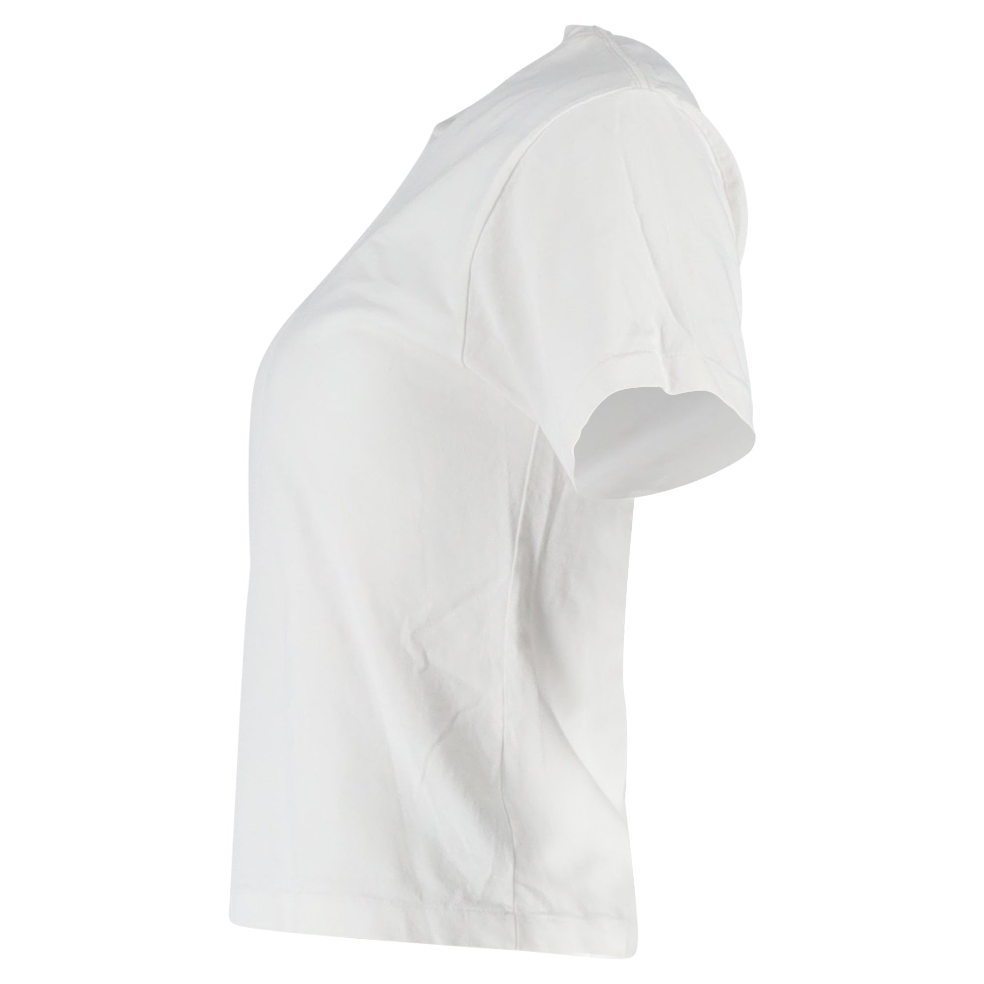 Re/Done Crewneck T-Shirt in White Cotton